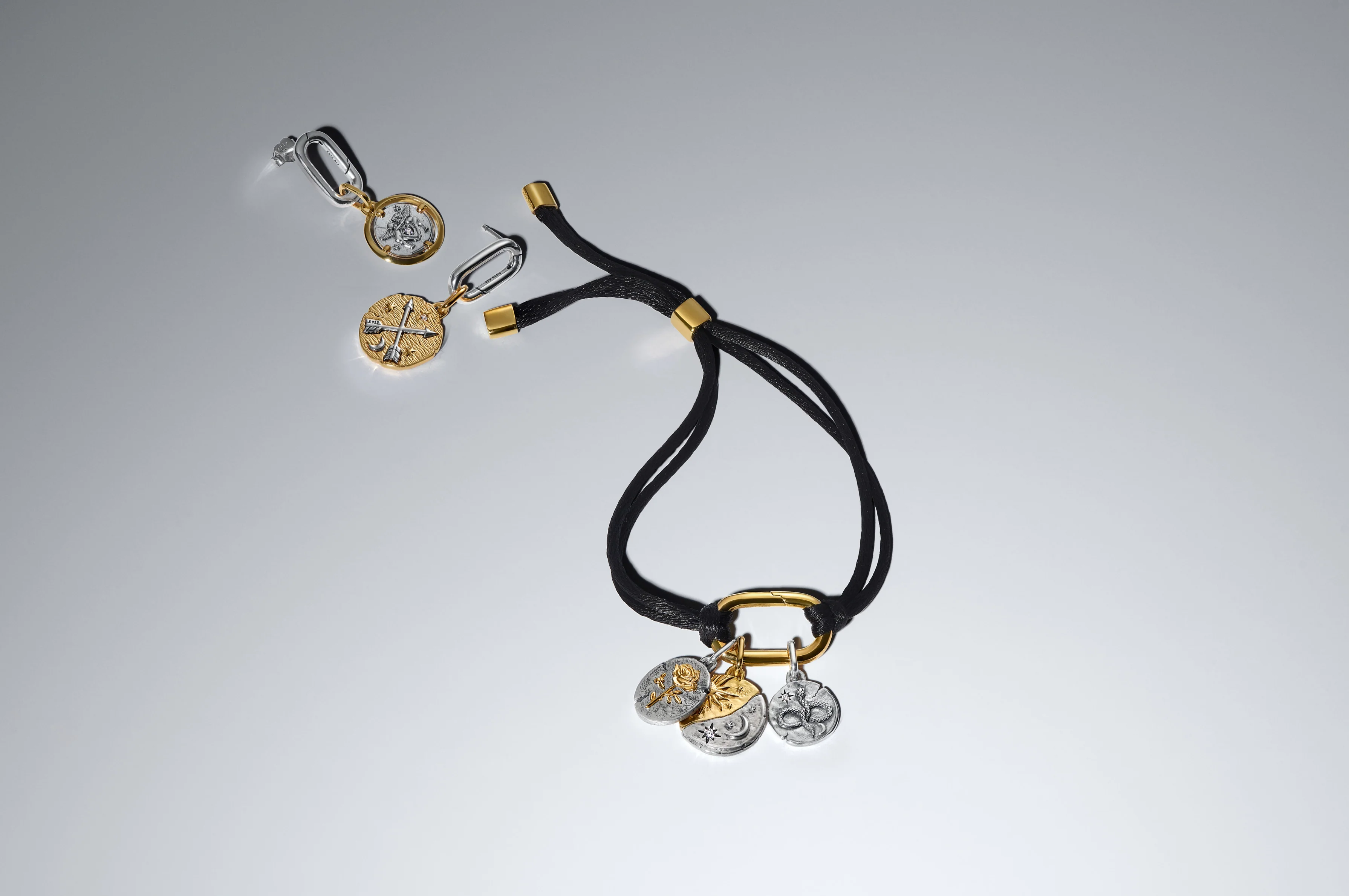 Cupids Sterling Silver And 14K Gold-Plated Medallion With Clear Cubic Zirconia - Image 5