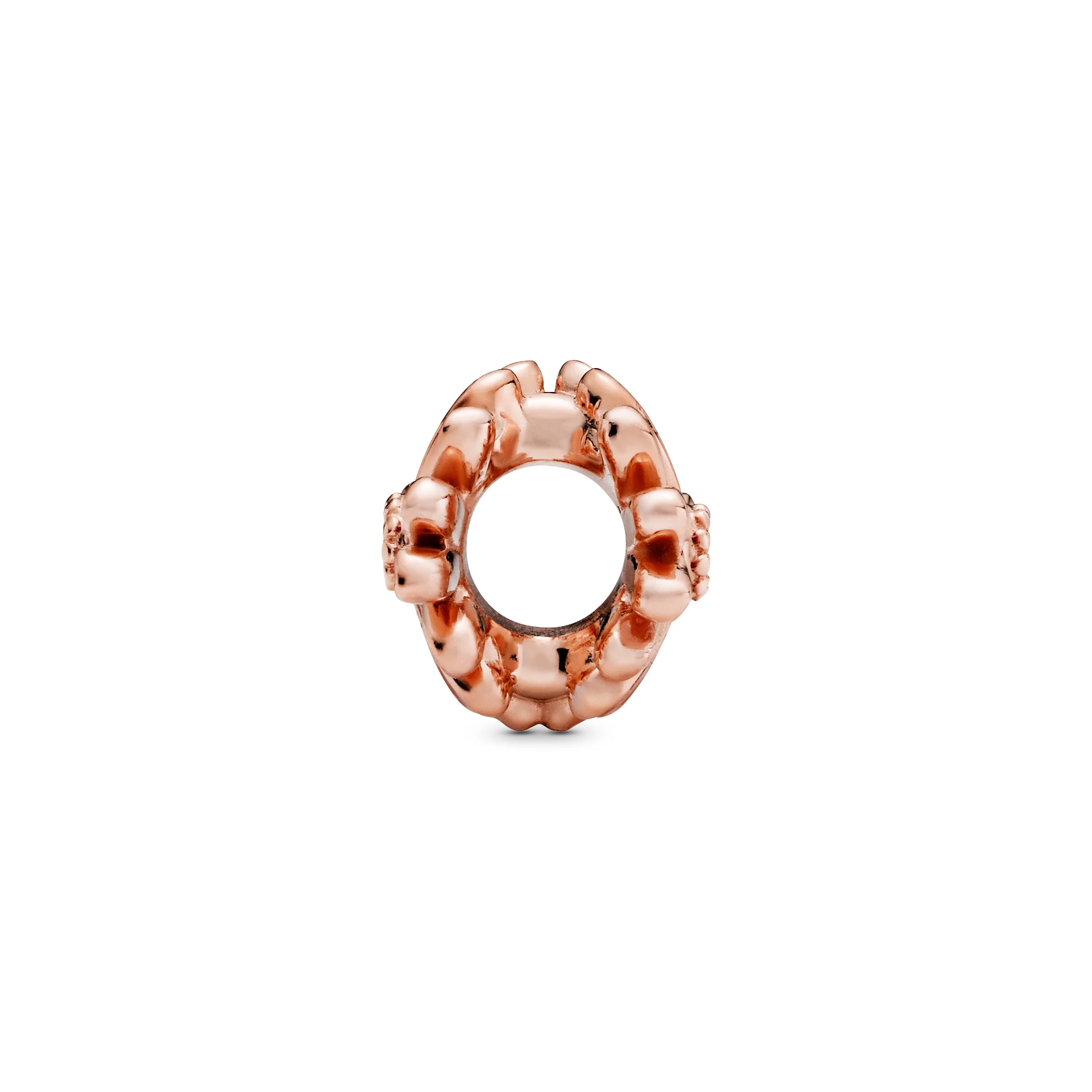 Daisy 14K Rose Gold-Plated Charm With Clear Cubic Zirconia And Shaded Pink Enamel - Image 4