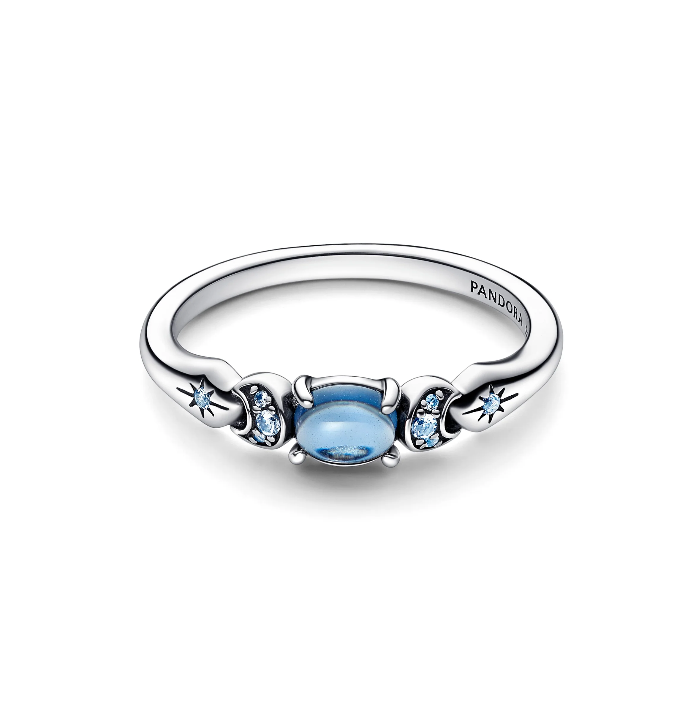 Disney Aladdin Jasmine Sterling Silver Ring With Icy Blue Crystal And Moonlight Blue Crystal - Image 3