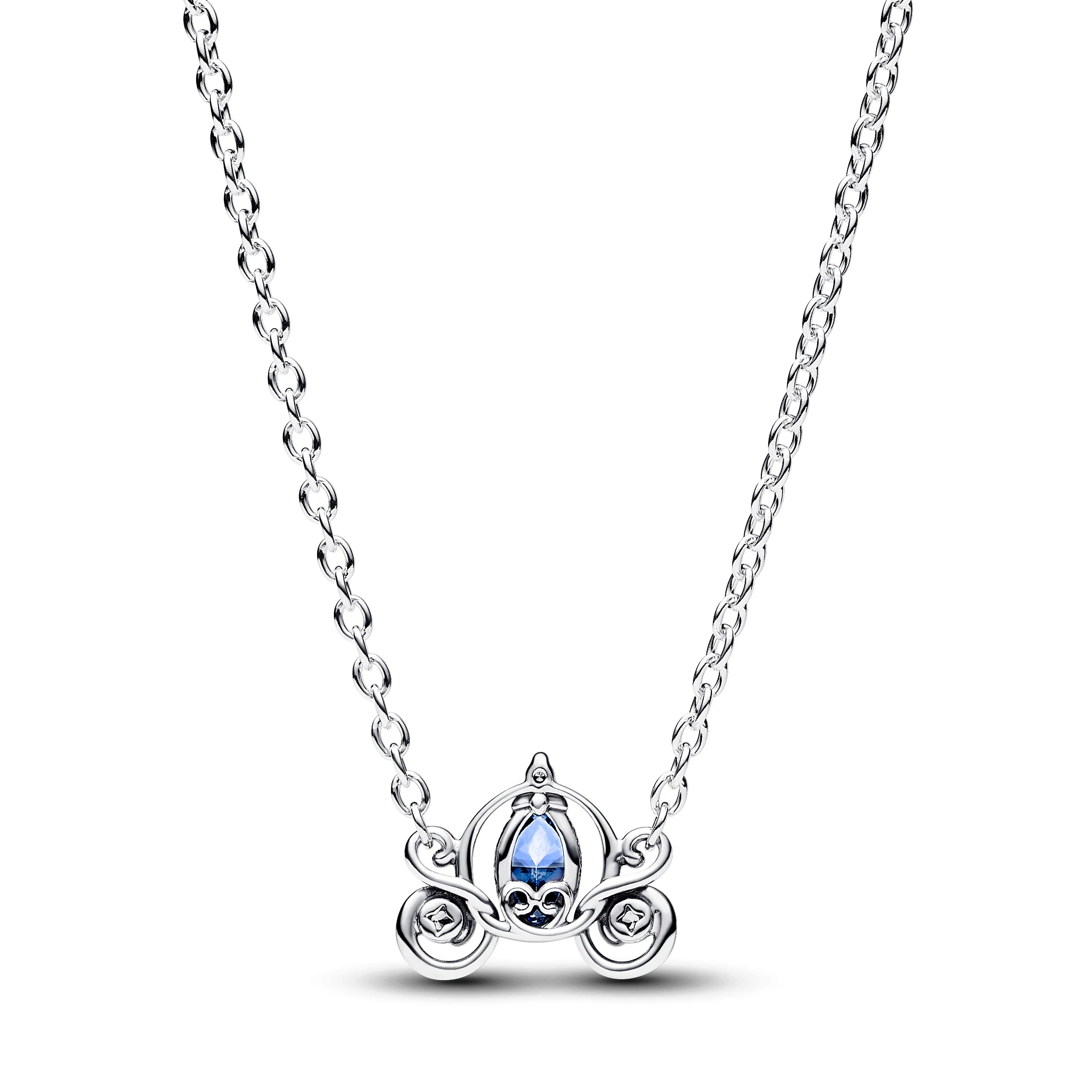 Disney Cinderella Sterling Silver Collier With Fancy Light Blue And Clear Cubic Zirconia - Image 5