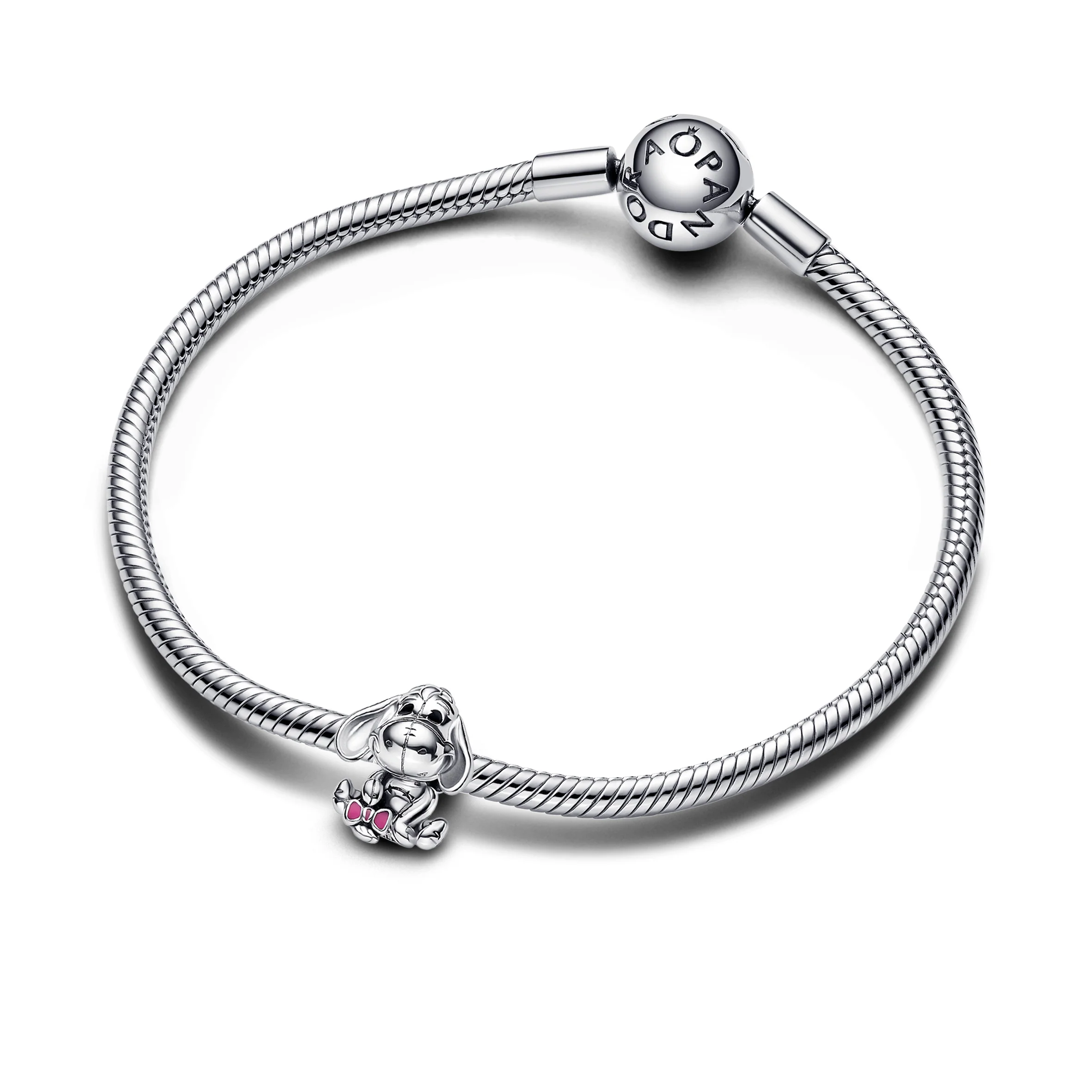 Disney Eyore Sterling Silver Charm With Pink And Black Enamel - Image 4