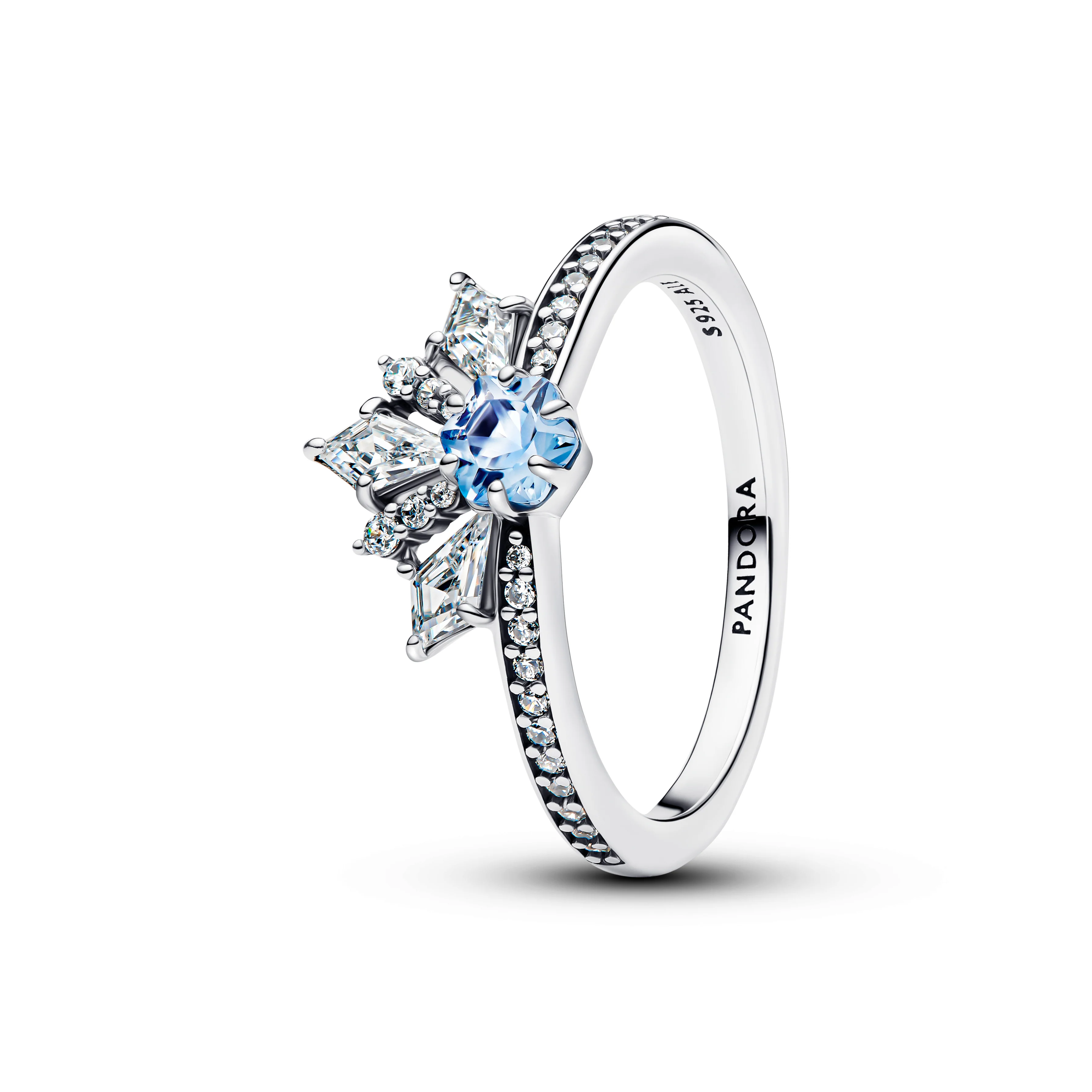 Disney Frozen Sterling Silver Ring With Water Blue Crystal And Clear Cubic Zirconia - Image 3