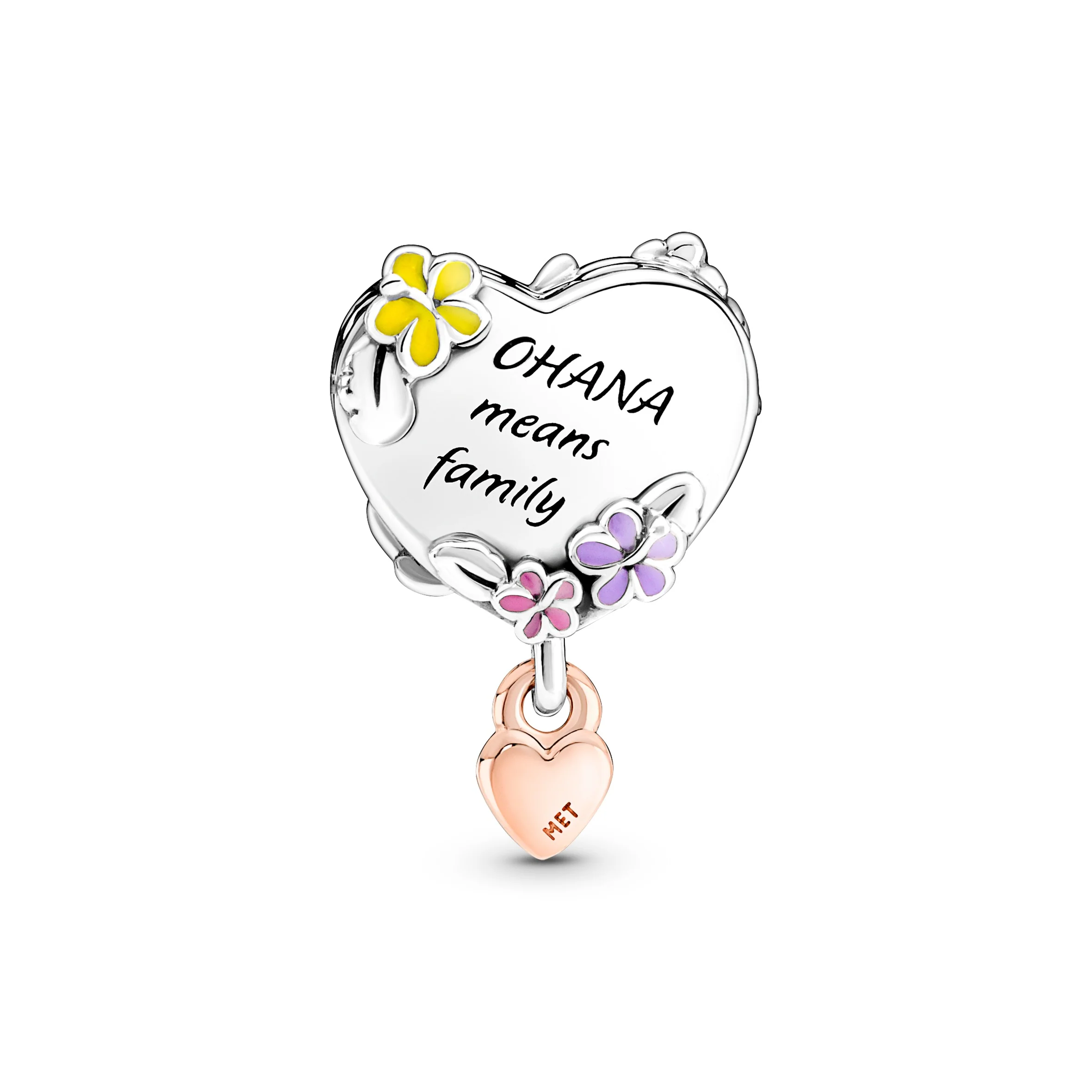Disney Lilo And Stitch Sterling Silver And 14K Rose Gold-Plated Charm With Clear Cubic Zirconia, Black, Red, Blue, Yellow, Pink And Purple E - Image 4