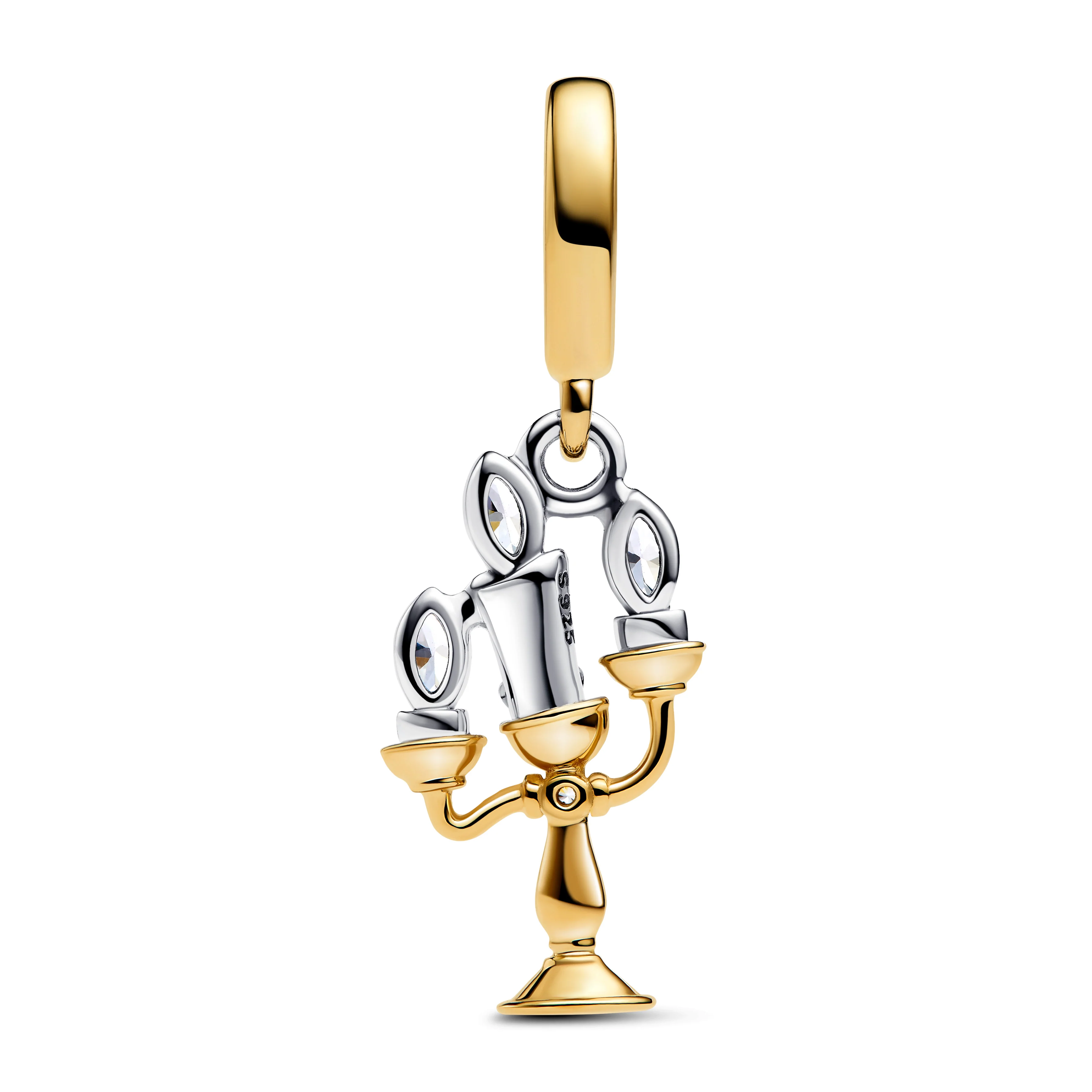 Disney Lumiere Sterling Silver And 14K Gold-Plated Dangle With Clear Cubic Zirconia - Image 3