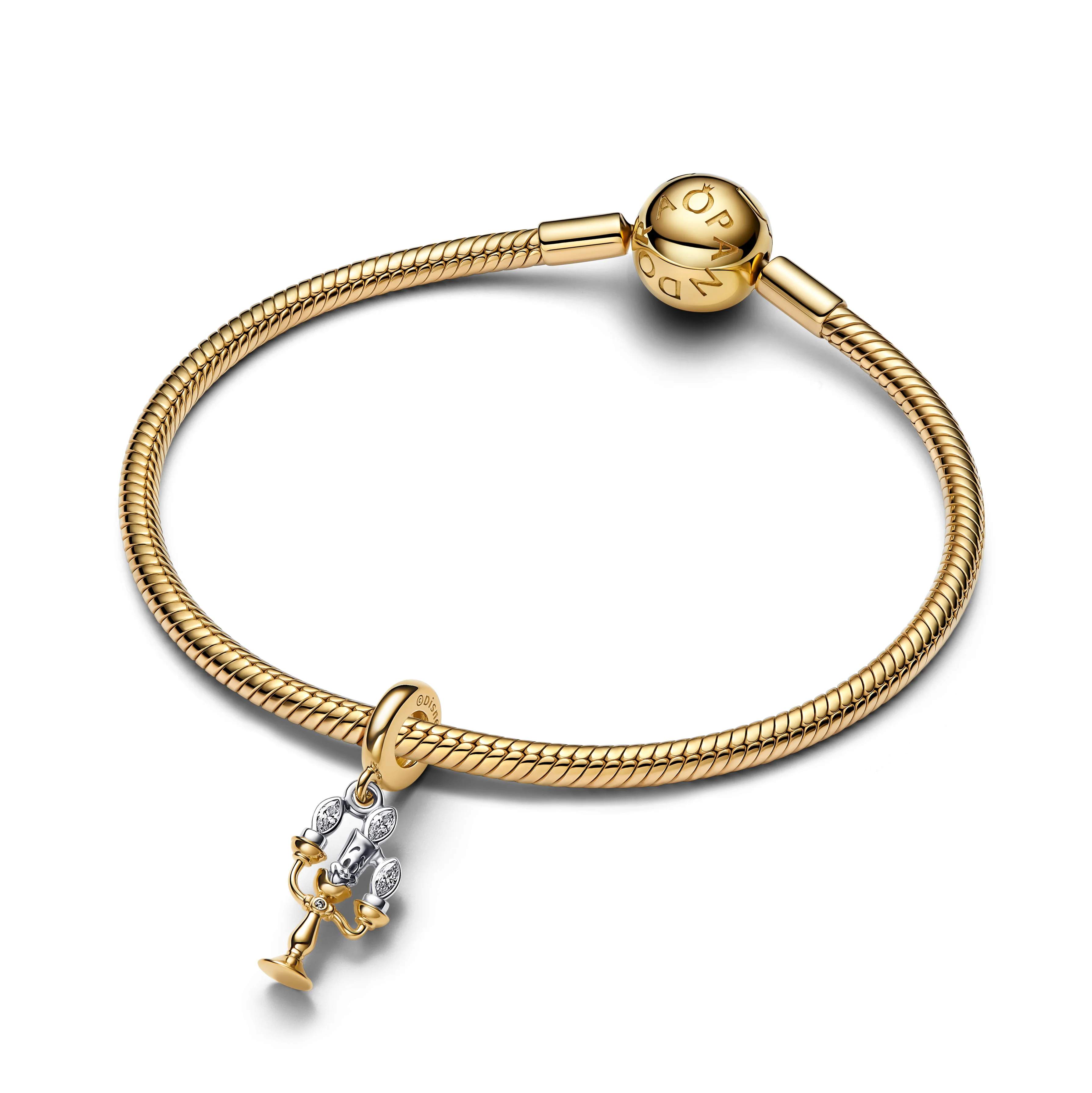 Disney Lumiere Sterling Silver And 14K Gold-Plated Dangle With Clear Cubic Zirconia - Image 4