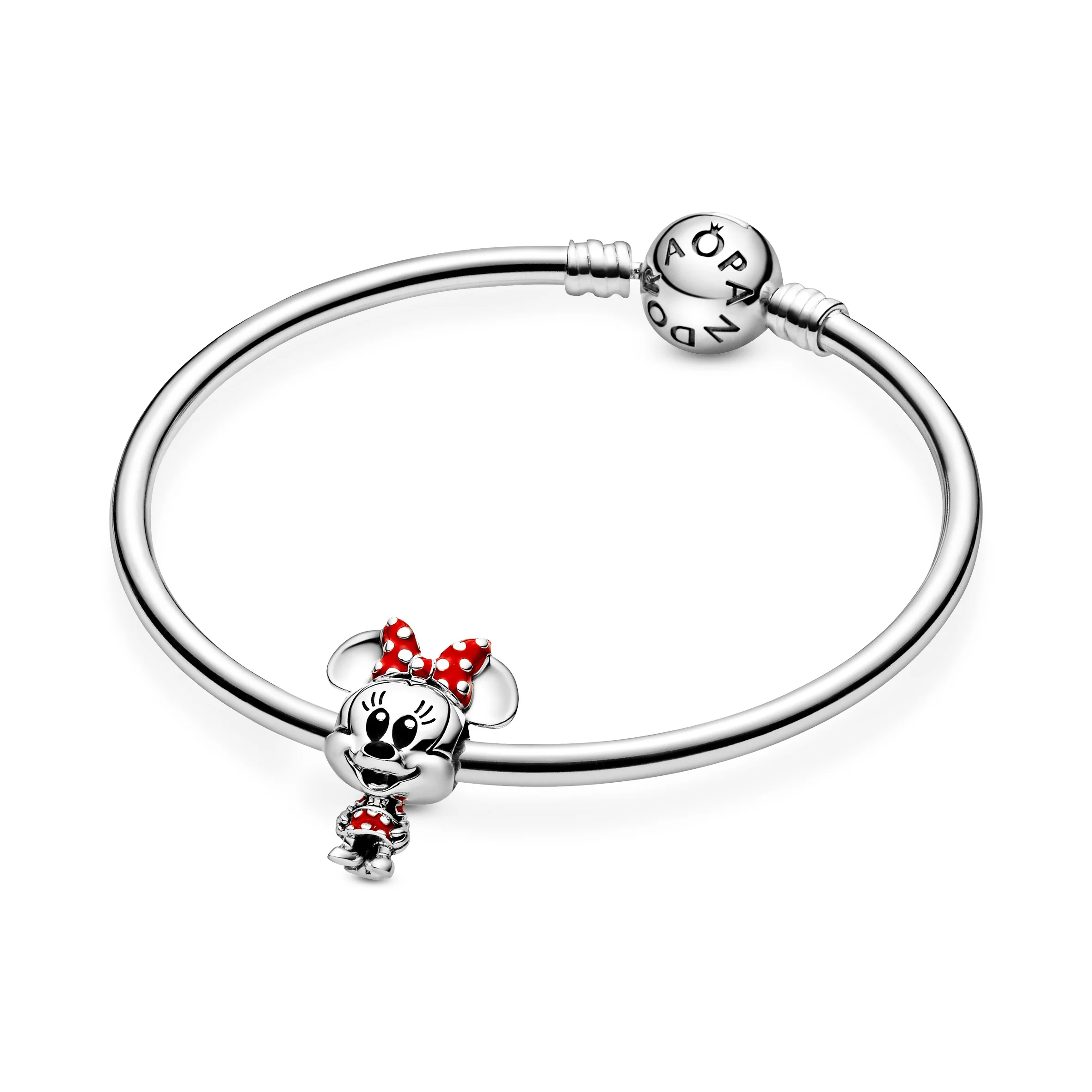 Disney Minnie Sterling Silver Charm With Red And Black Enamel - Image 5