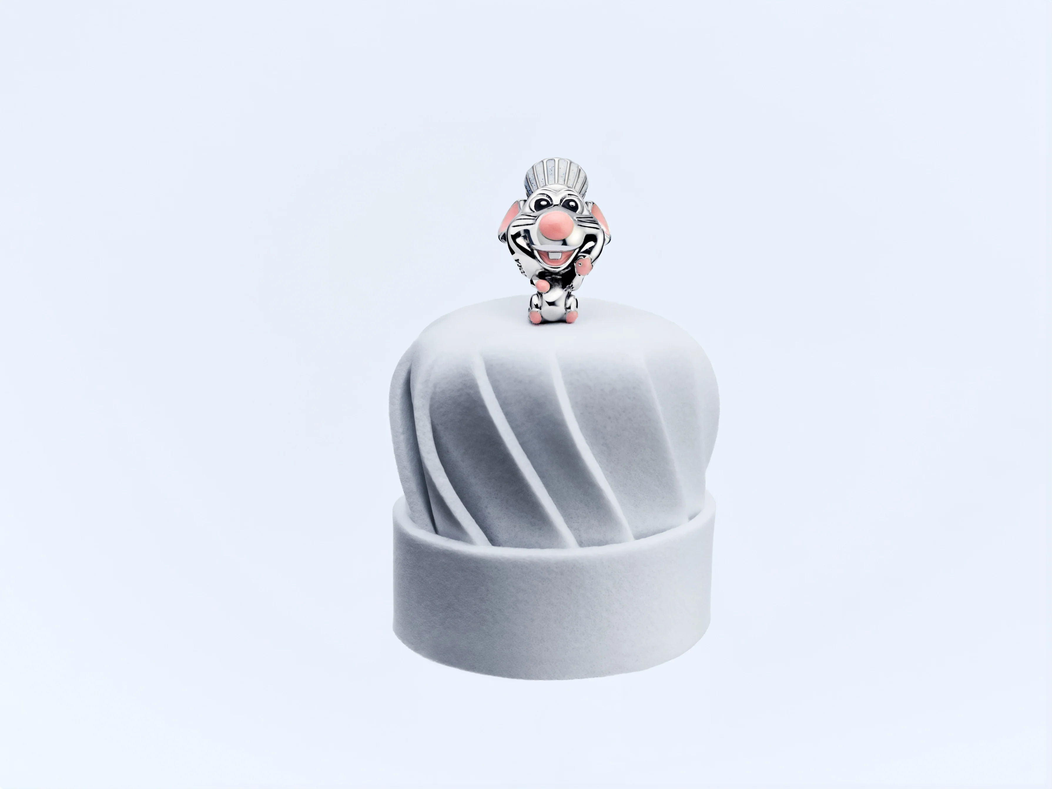 Disney Pixar Remy Sterling Silver Charm With Black, Pink And Glittery White Enamel - Image 3