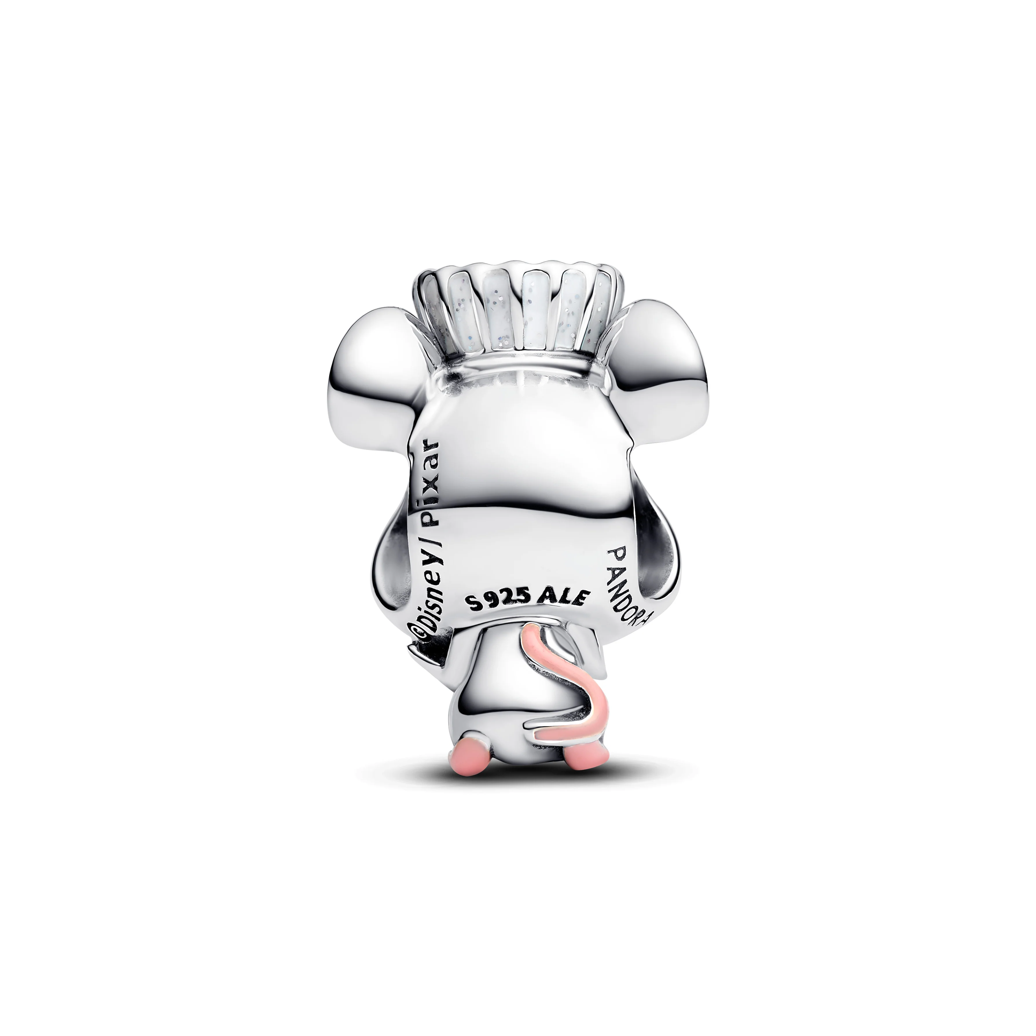 Disney Pixar Remy Sterling Silver Charm With Black, Pink And Glittery White Enamel - Image 6