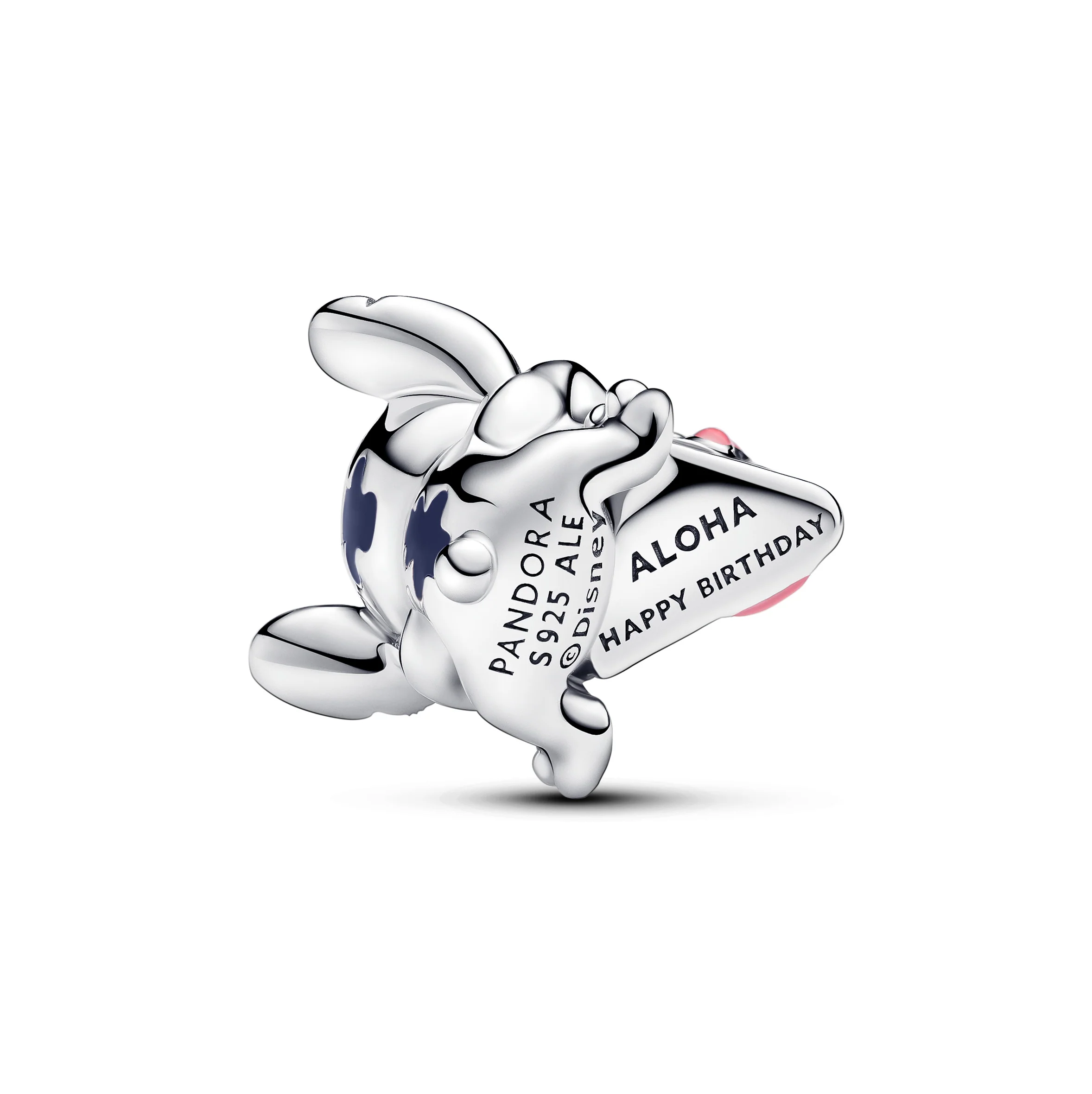 Disney Stitch Birthday Cake Sterling Silver Charm With Pink, Purple, Blue And Black Enamel - Image 4