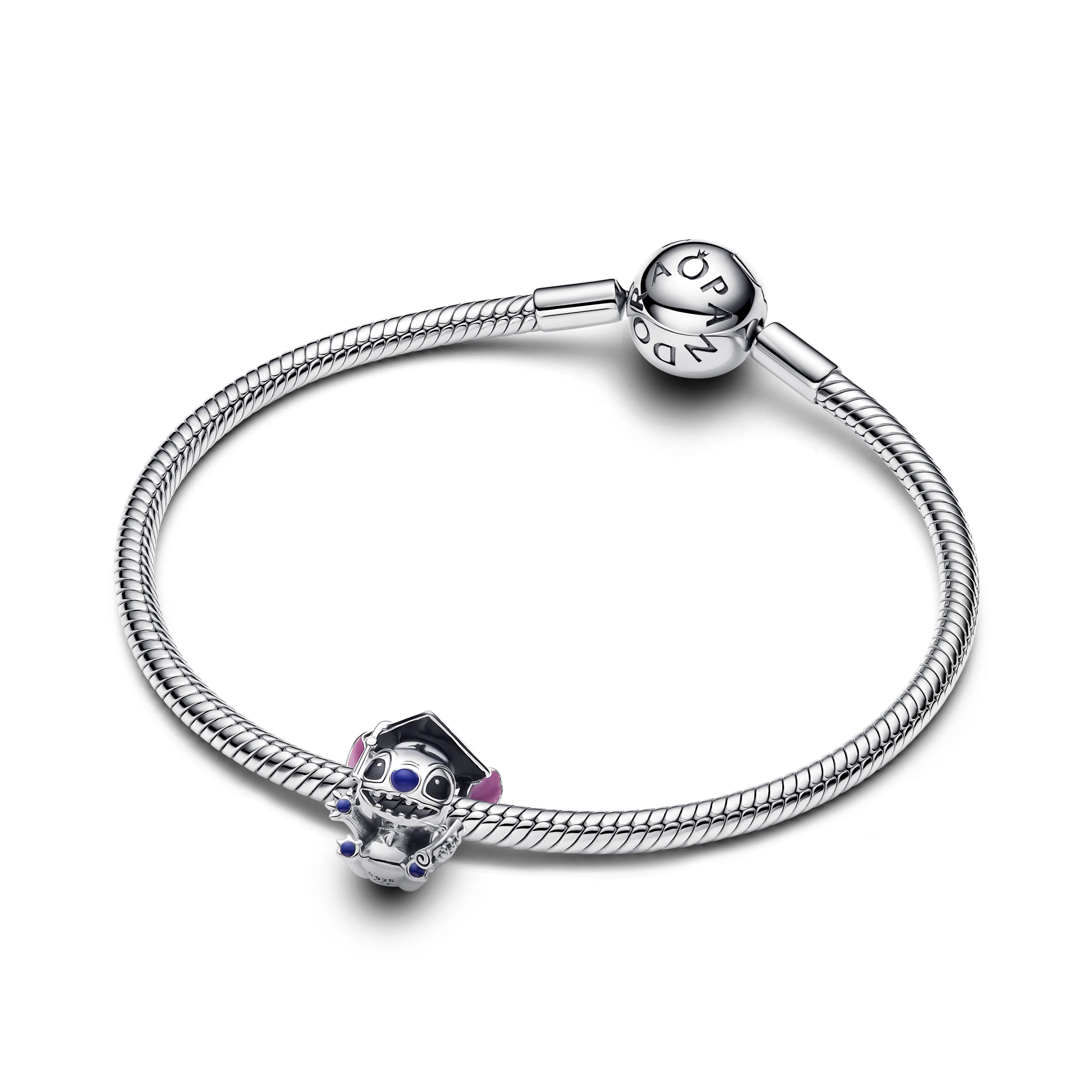 Disney Stitch Graduation 2025 Sterling Silver Charm With Black, Purple And Blue Enamel - Image 4