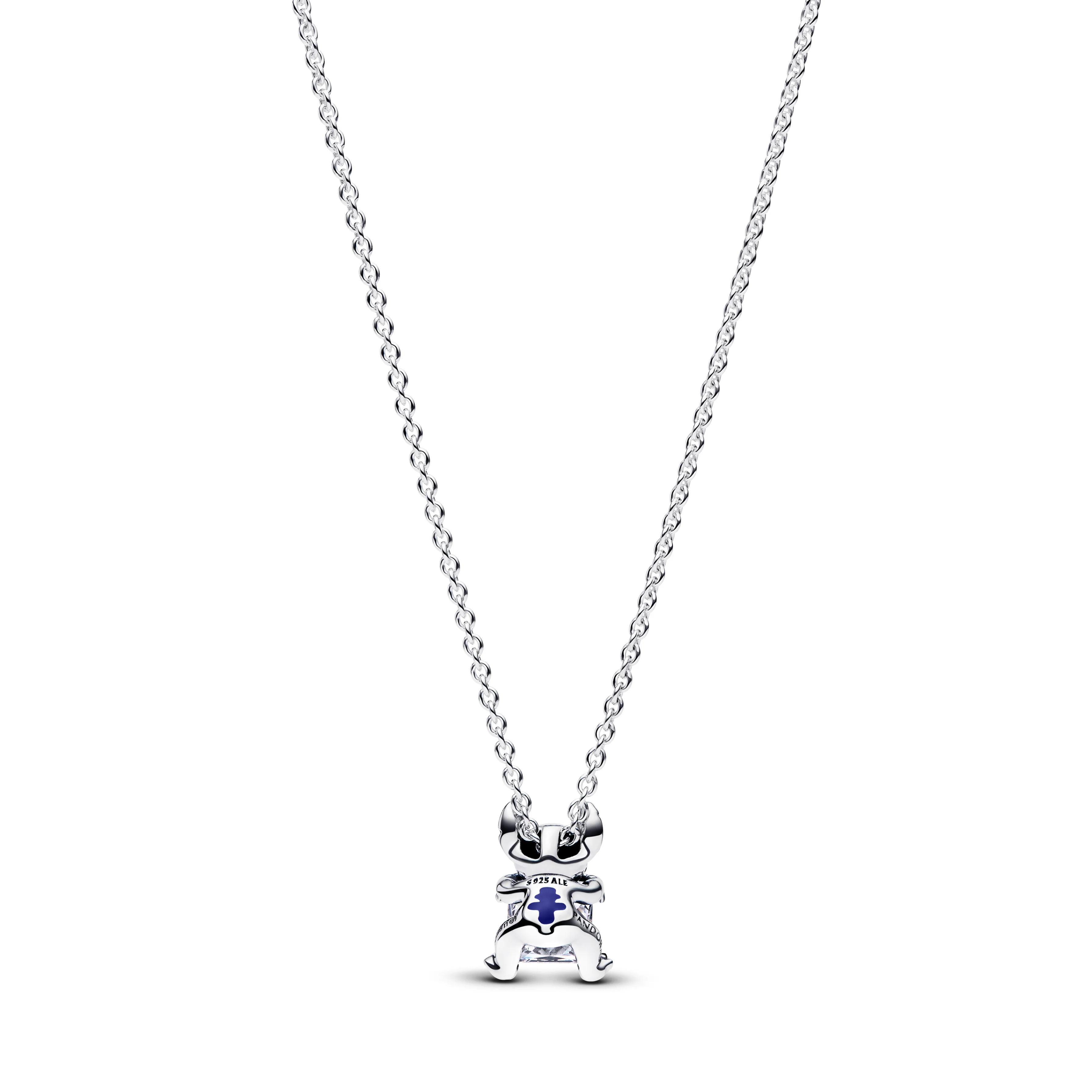 Disney Stitch Pendant Necklace With Clear Cubic Zirconia, Purple, Blue And Black Enamel - Image 5