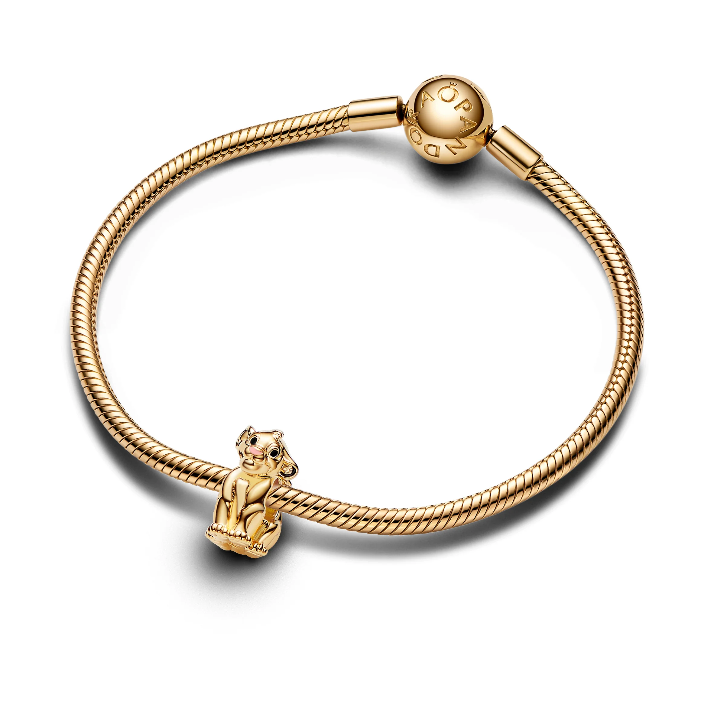 Disney The Lion King Simba 14K Gold-Plated Charm With Black And Pink Enamel - Image 5