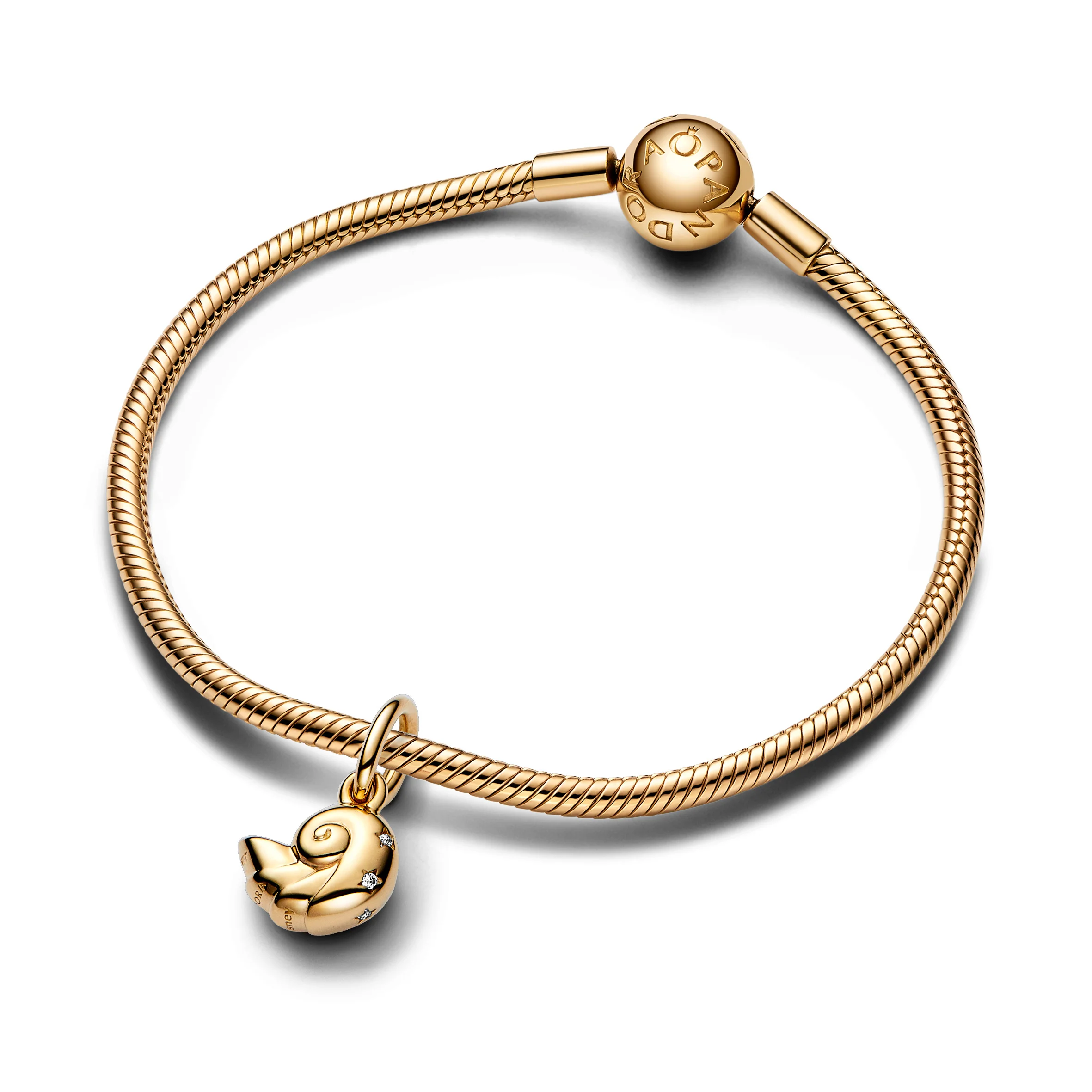 Disney The Little Mermaid Shell 14K Gold-Plated Dangle With Clear Cubic Zirconia - Image 5