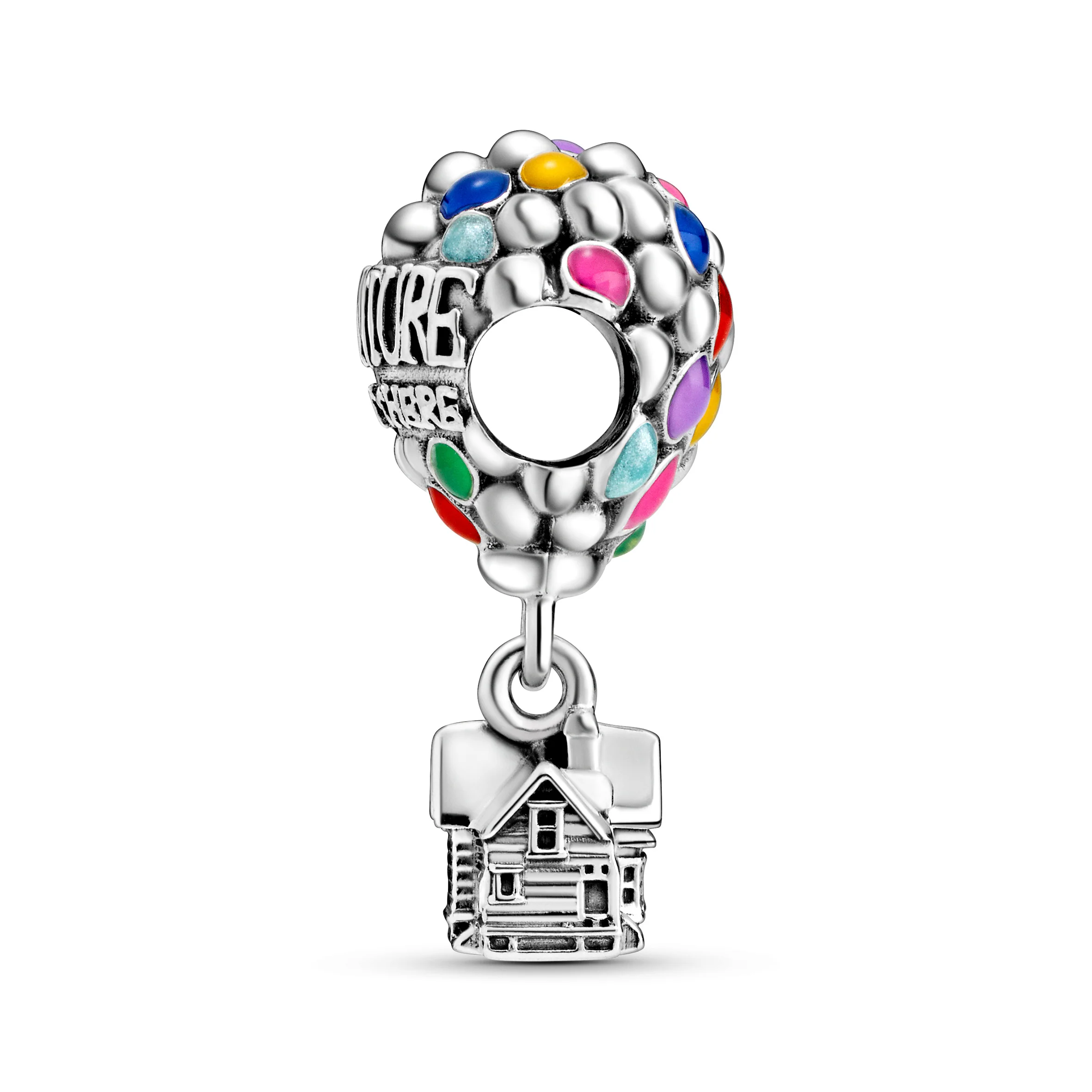 Disney Up Balloon Sterling Silver Charm With Blue, Green, Orange, Pink And Light Blue Enamel - Image 5