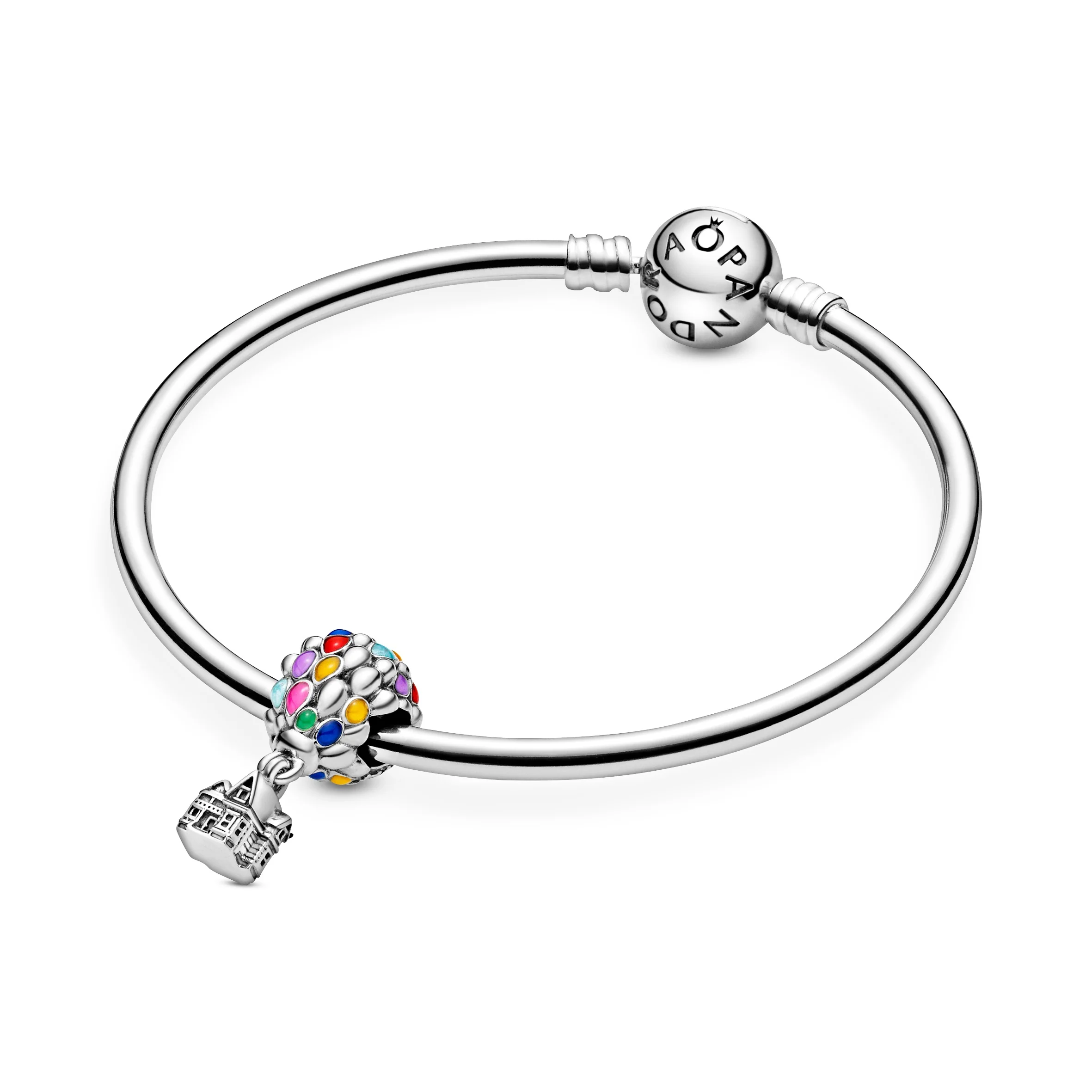 Disney Up Balloon Sterling Silver Charm With Blue, Green, Orange, Pink And Light Blue Enamel - Image 7