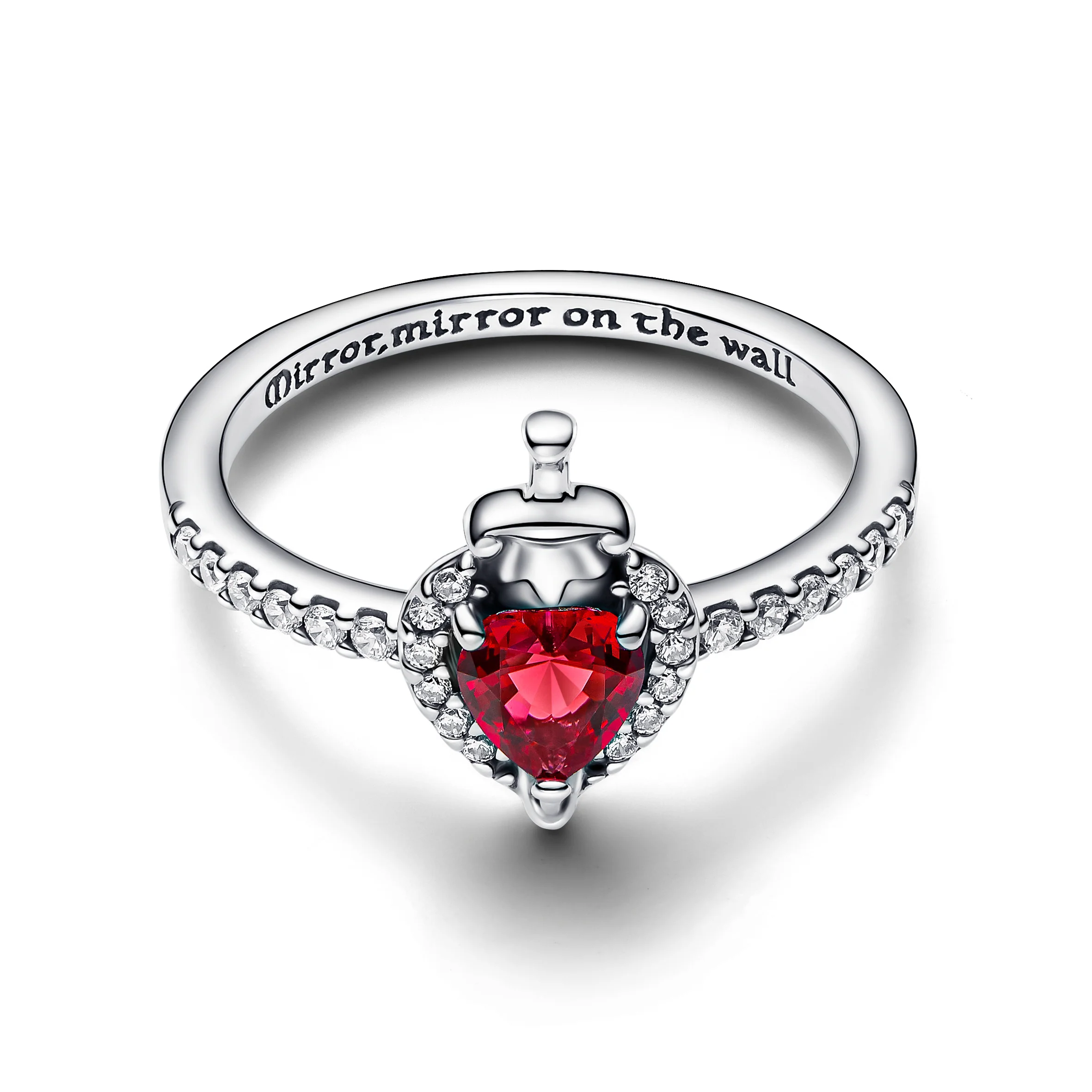 Disney Villains Evil Queen Sterling Silver Ring With Fuchsia Rose Crystal And Clear Cubic Zirconia - Image 3