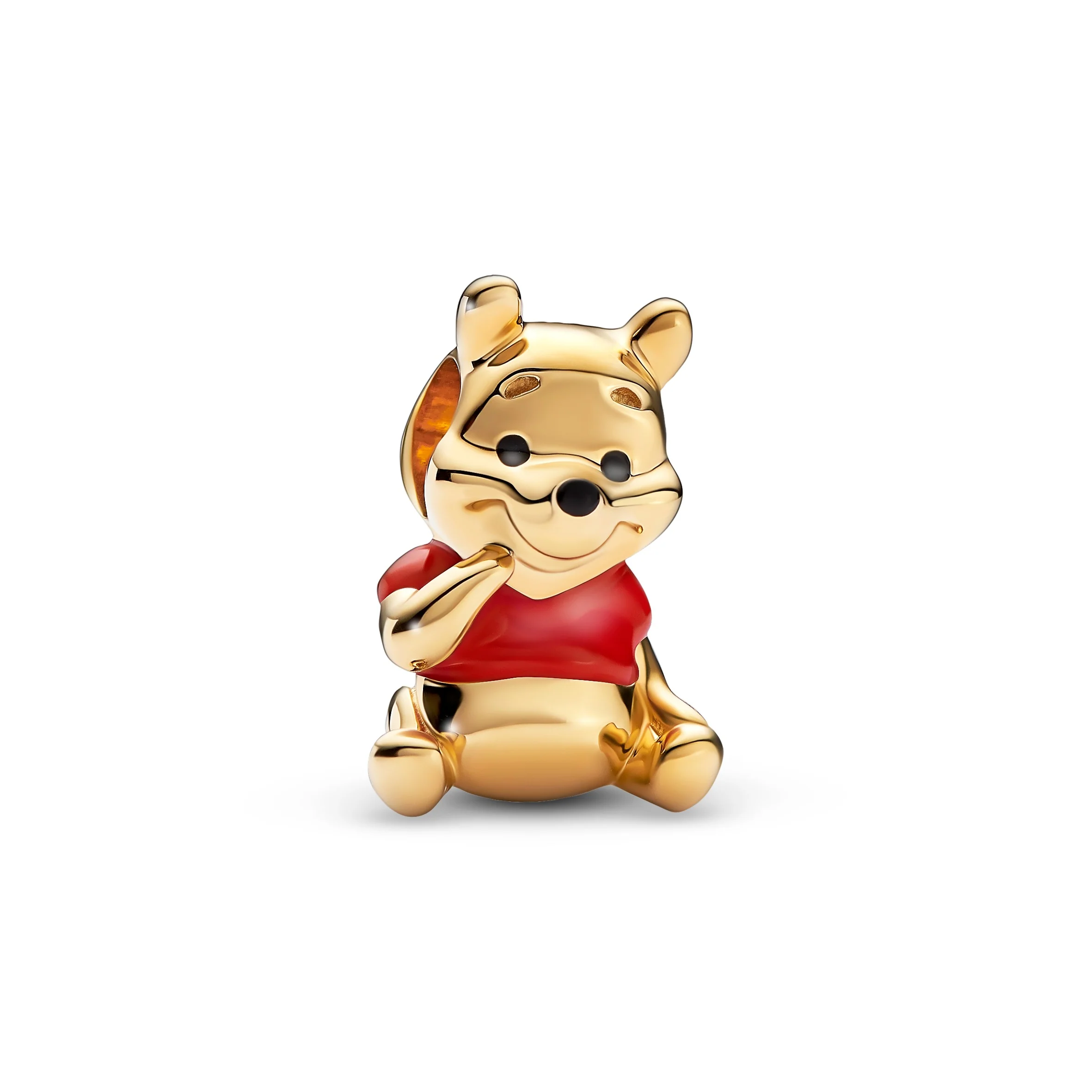 Disney Winnie The Pooh 14K Gold-Plated Charm With Red And Black Enamel