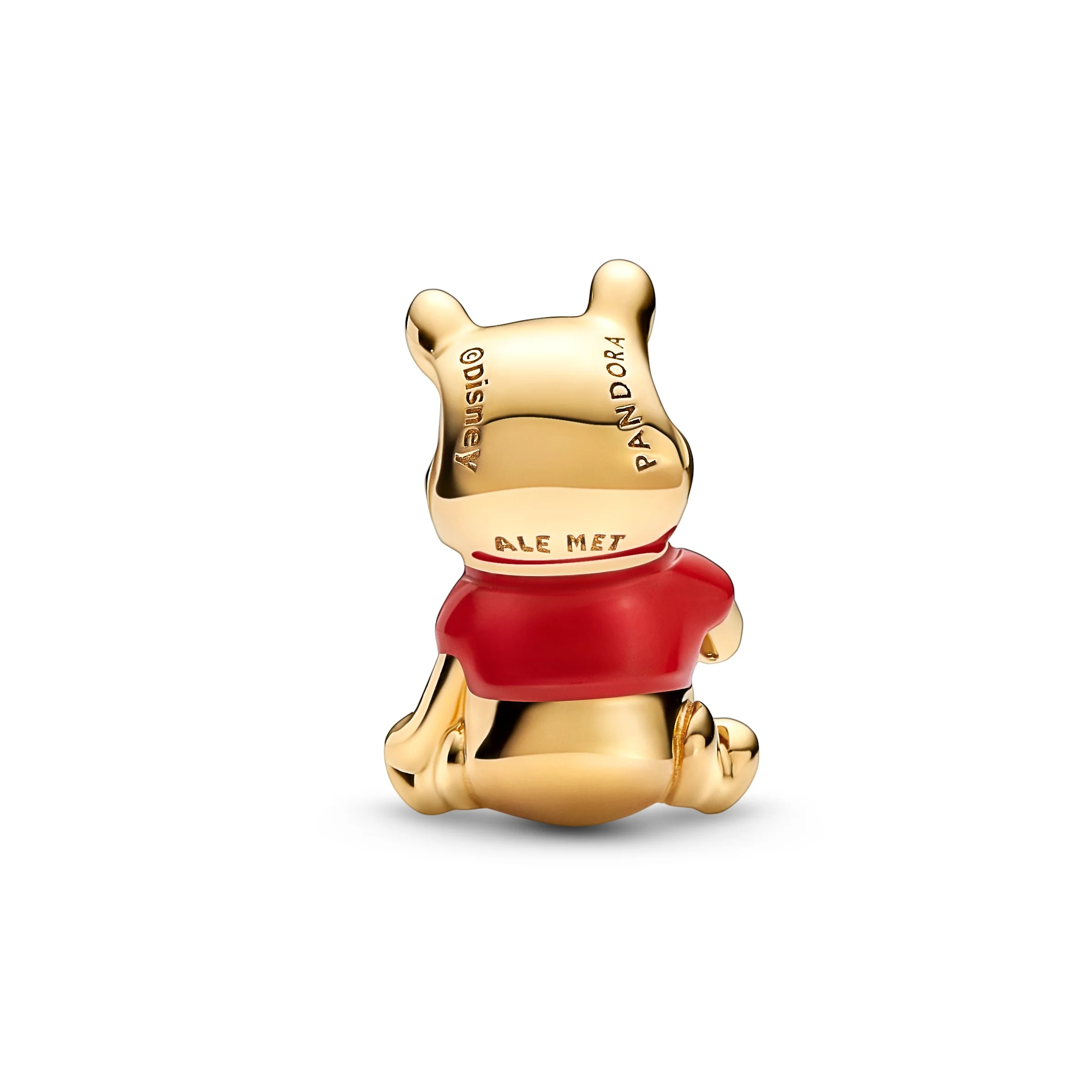 Disney Winnie The Pooh 14K Gold-Plated Charm With Red And Black Enamel - Image 4