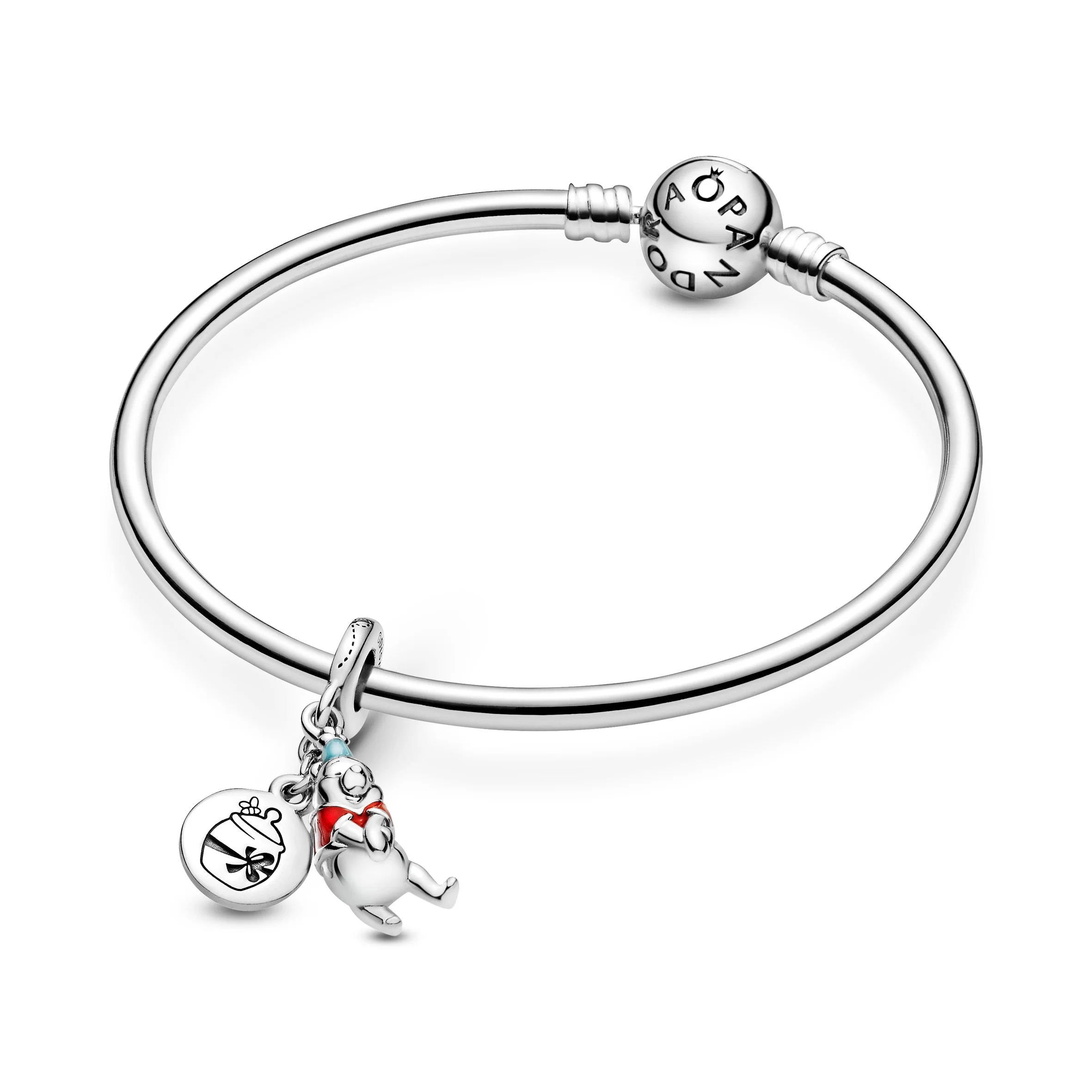 Disney Winnie The Pooh Sterling Silver Dangle With Red And Blue Enamel - Image 5