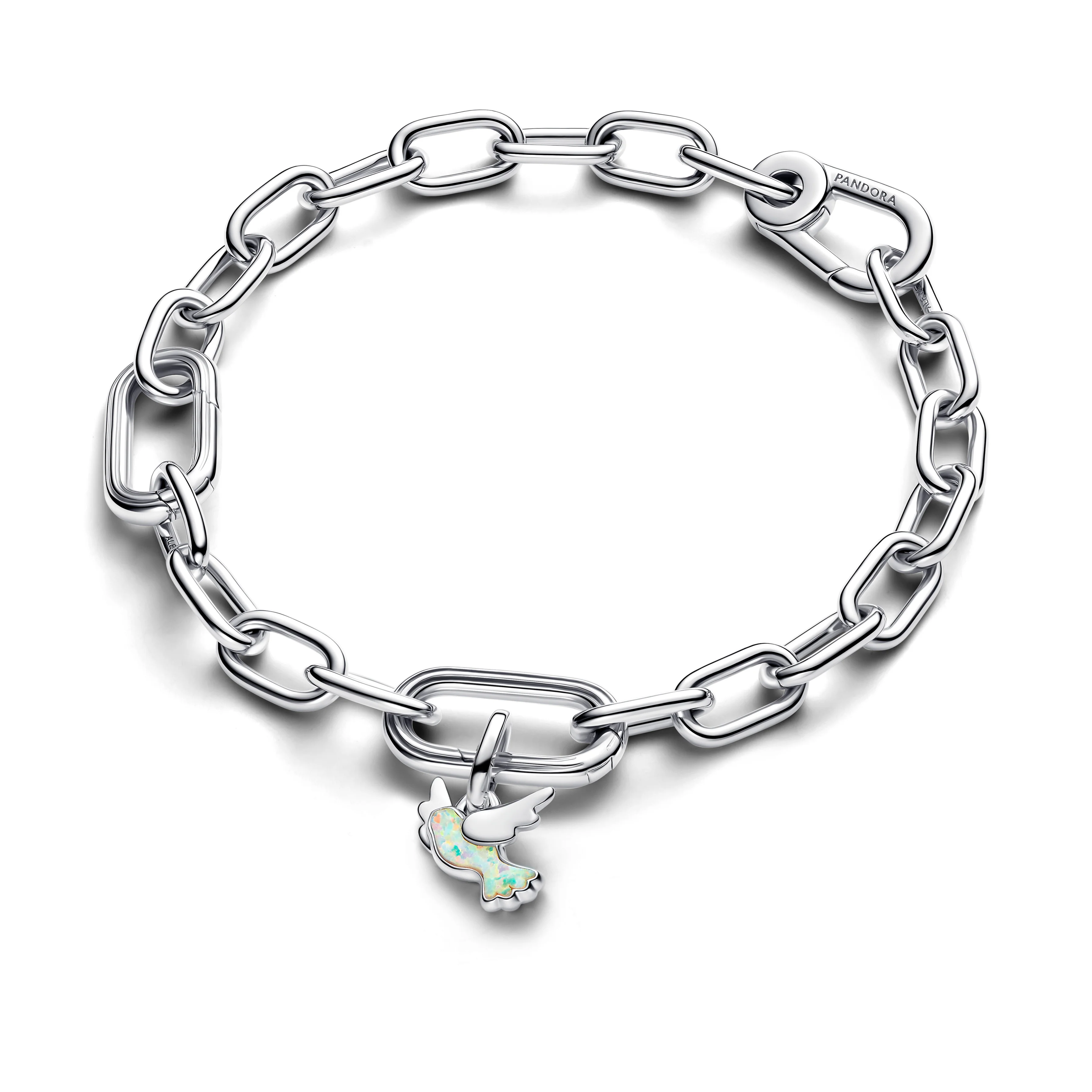 Dove Sterling Silver Mini Dangle With White Lab-Created Opal - Image 3