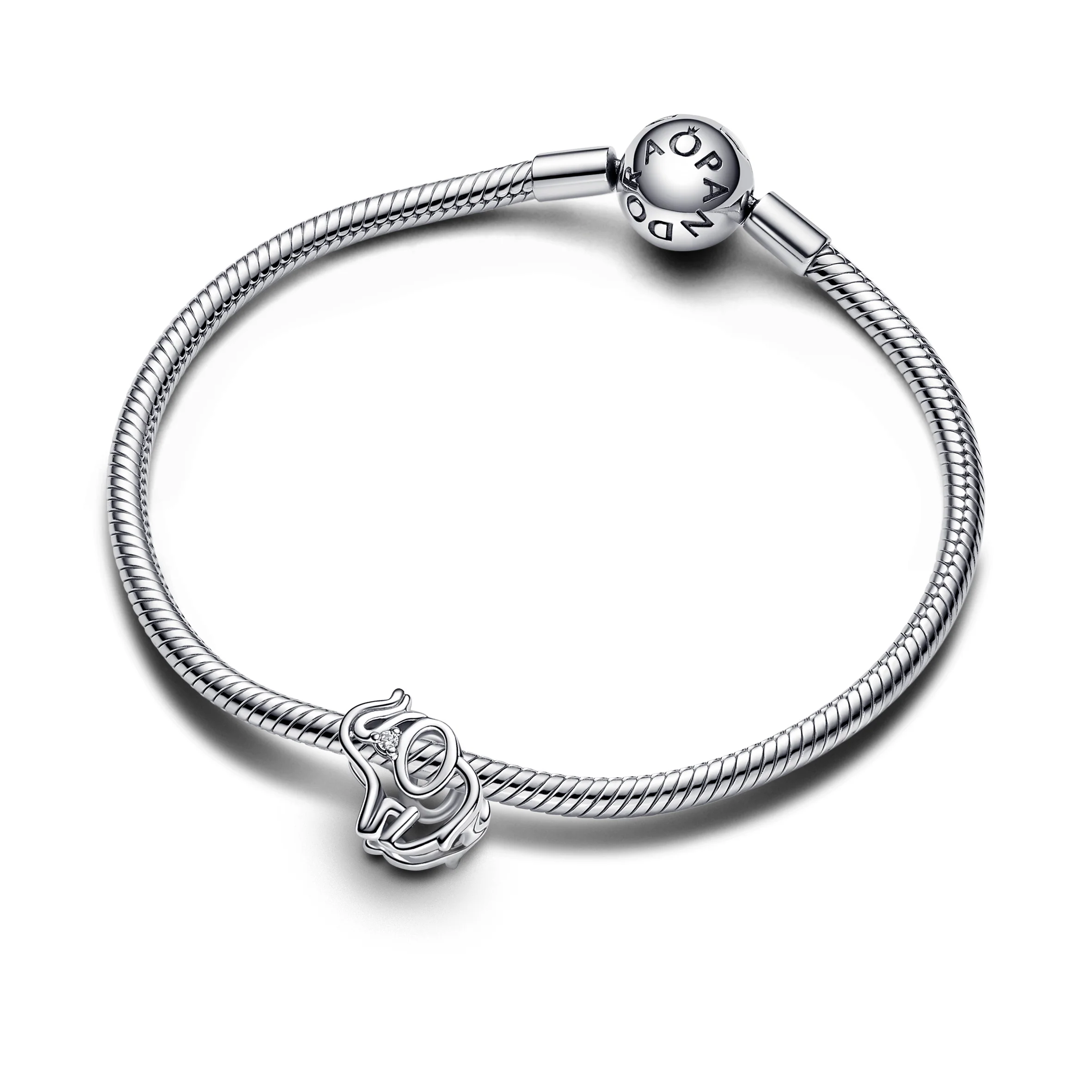 Elephant Sterling Silver Charm With Clear Cubic Zirconia - Image 4