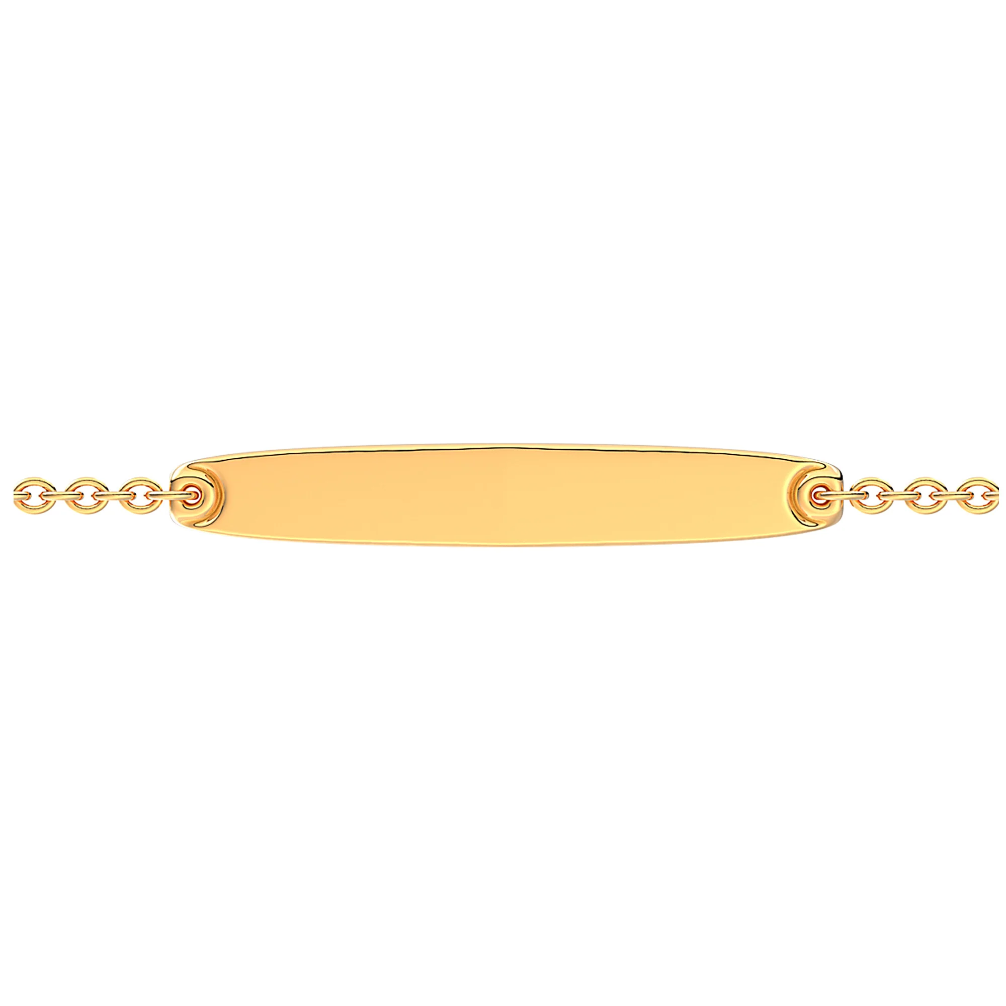 Engravable 14K Gold-Plated Bar Bracelet With Clear Cubic Zirconia - Image 5