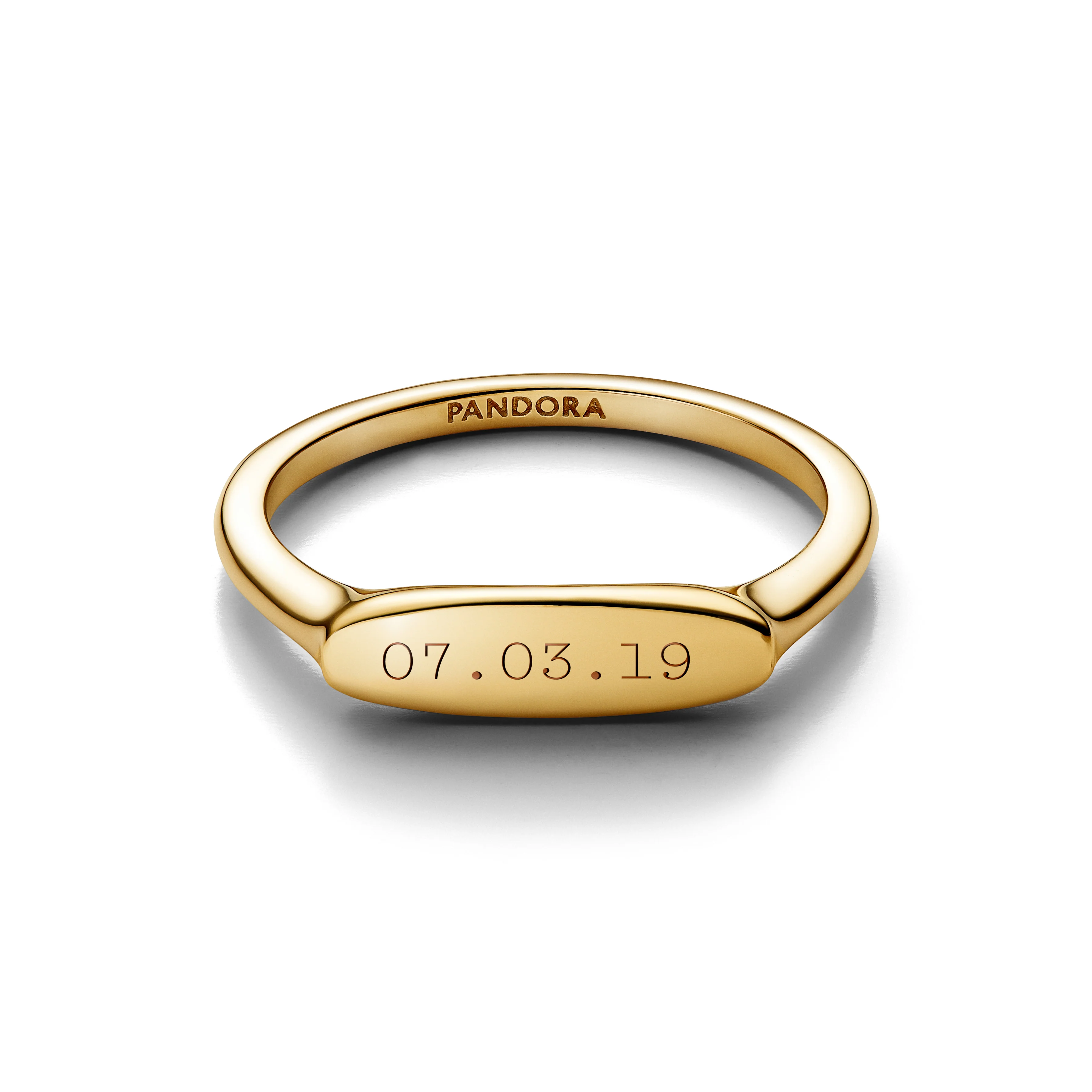 Engravable 14K Gold-Plated Ring - Image 4