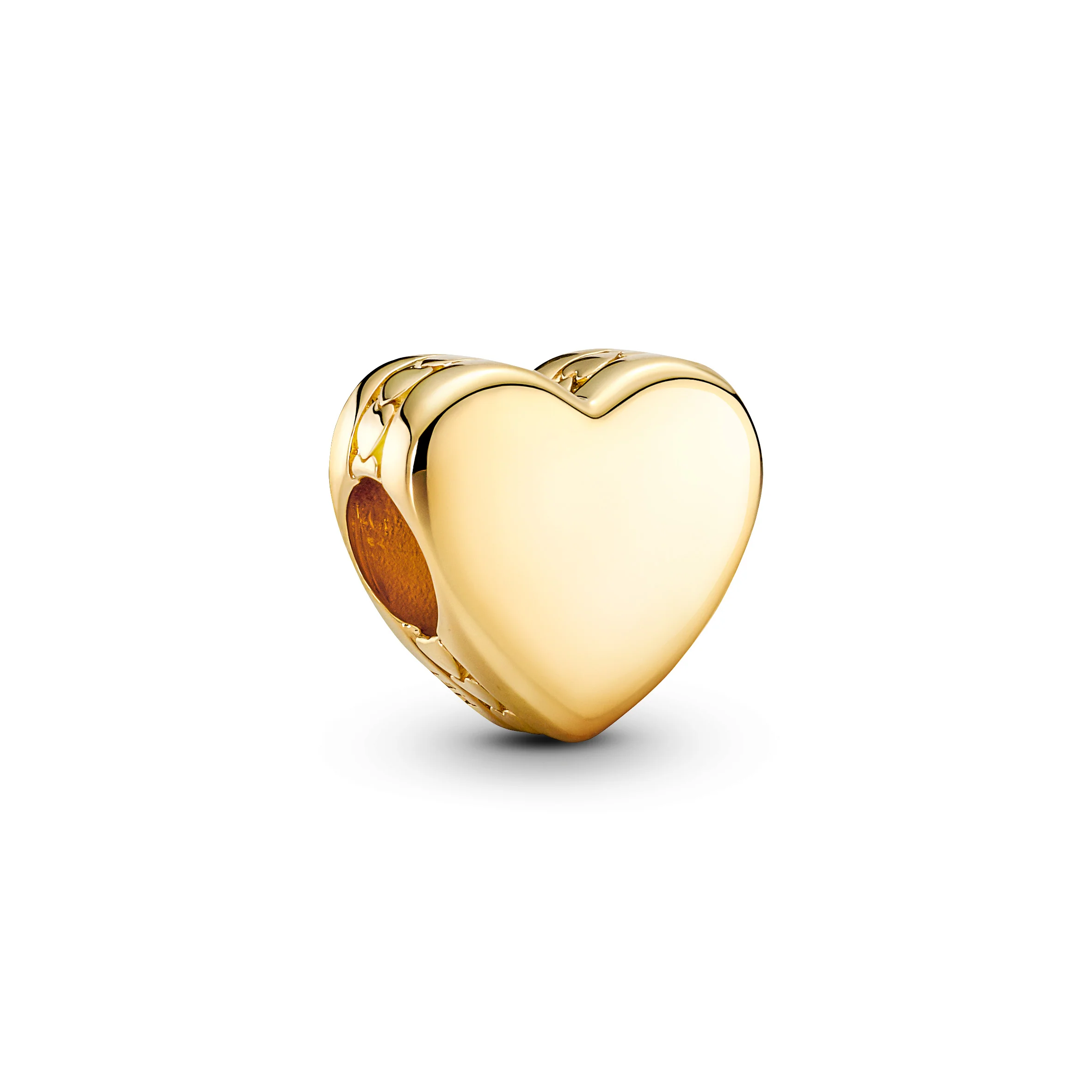Engravable Heart 14K Gold-Plated Charm - Image 5