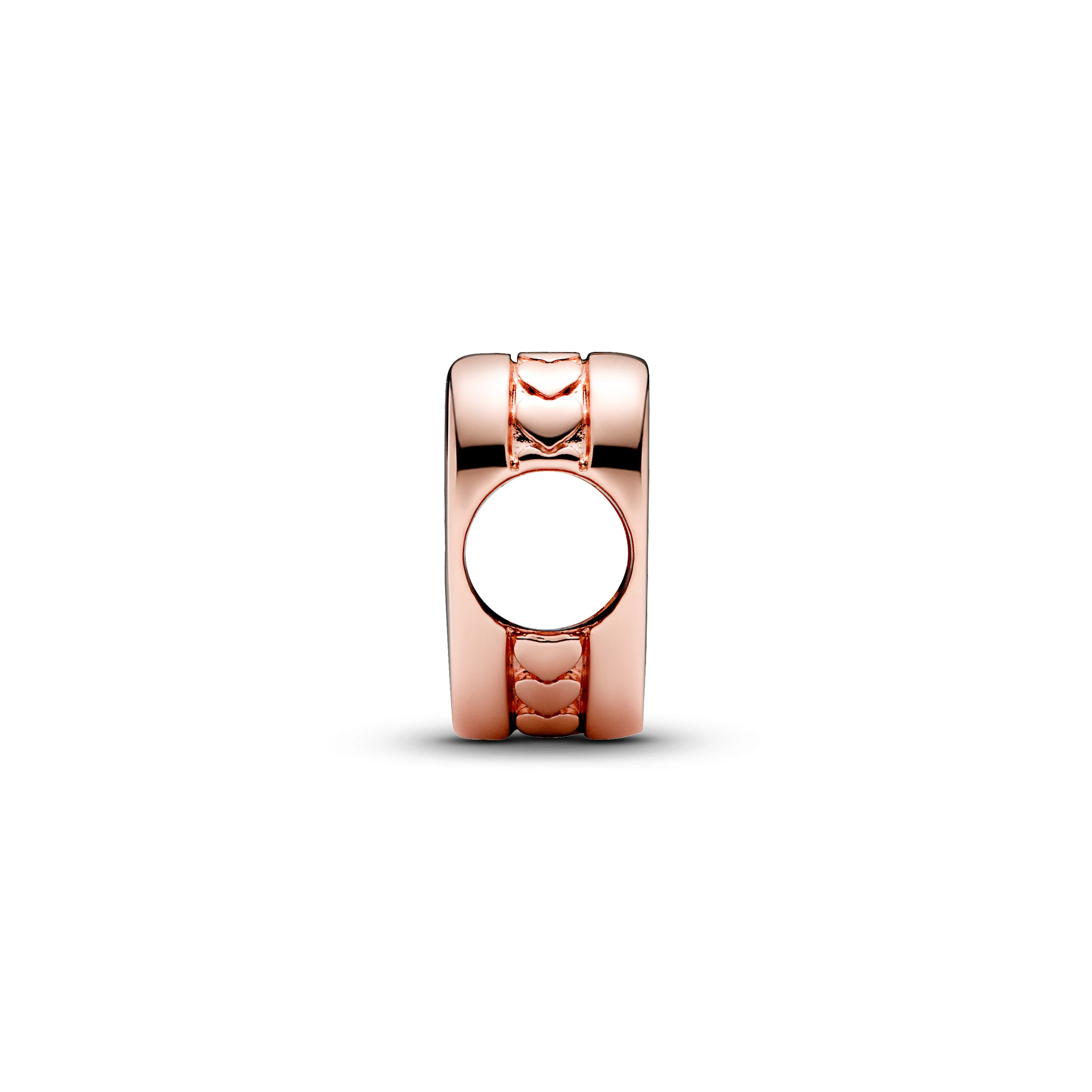 Engravable Heart 14K Rose Gold-Plated Charm - Image 5