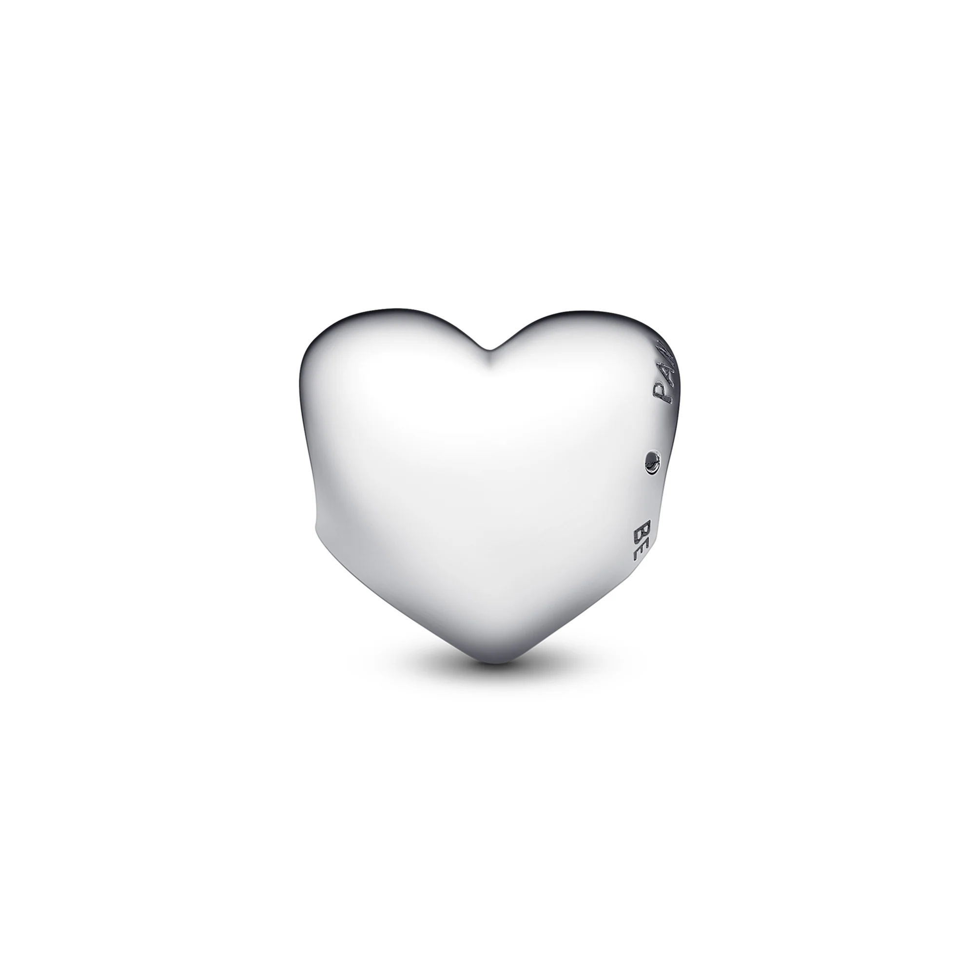 Engravable Heart Sterling Silver Charm With Sweet Grape Purple Crystal - Image 4