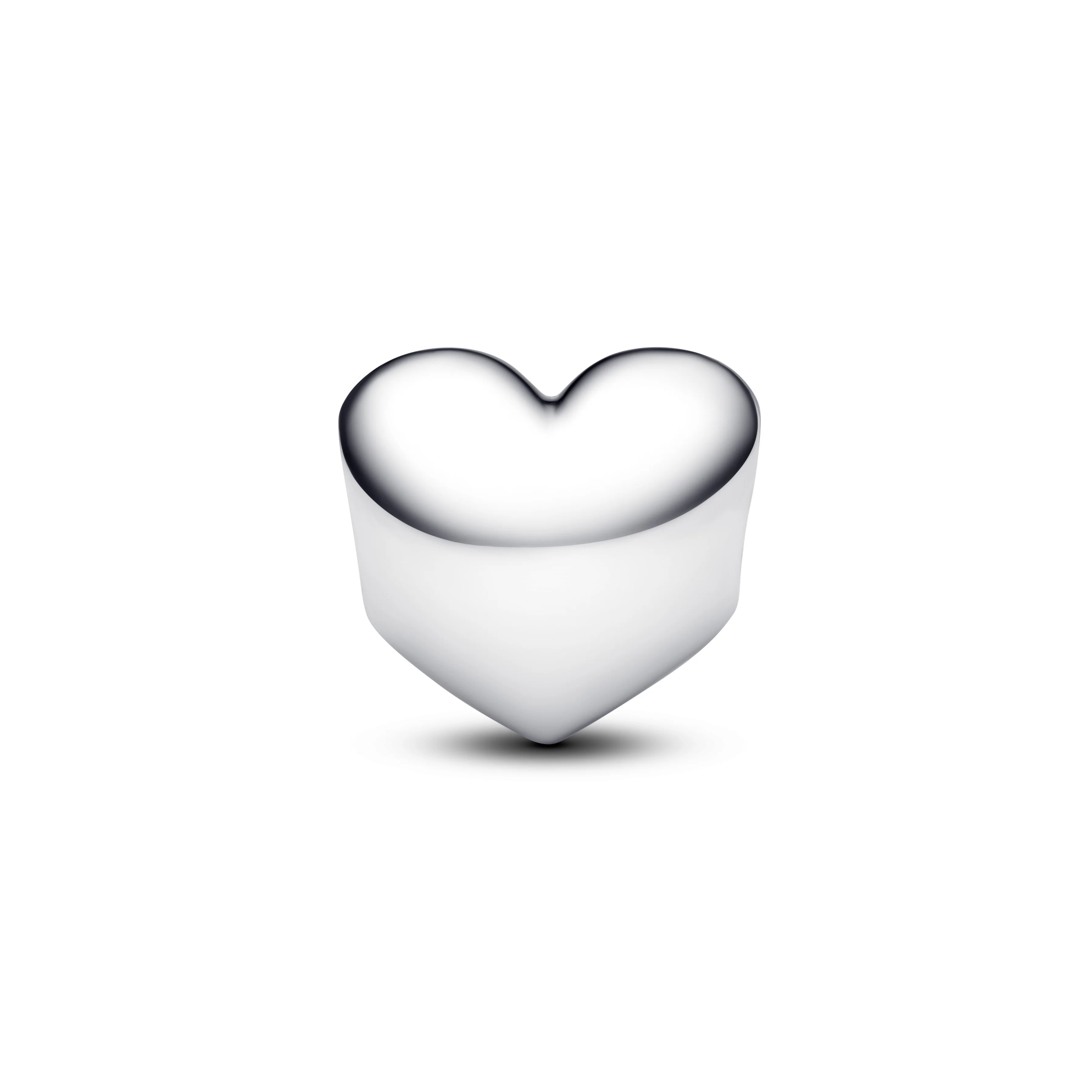 Engravable Heart Sterling Silver Charm With True Red Crystal - Image 4