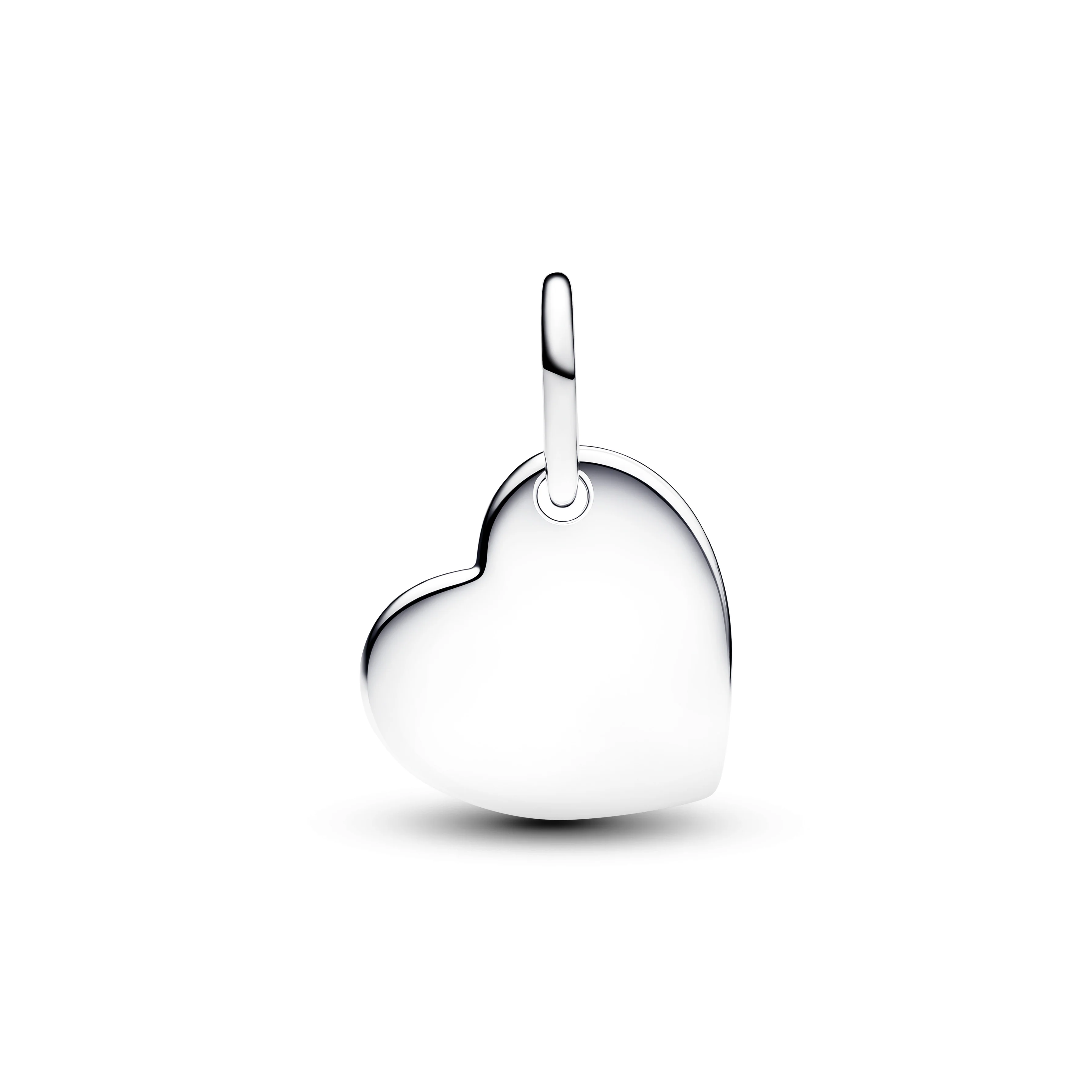Engravable Heart Sterling Silver Dangle With Plox Pink Crystal - Image 3
