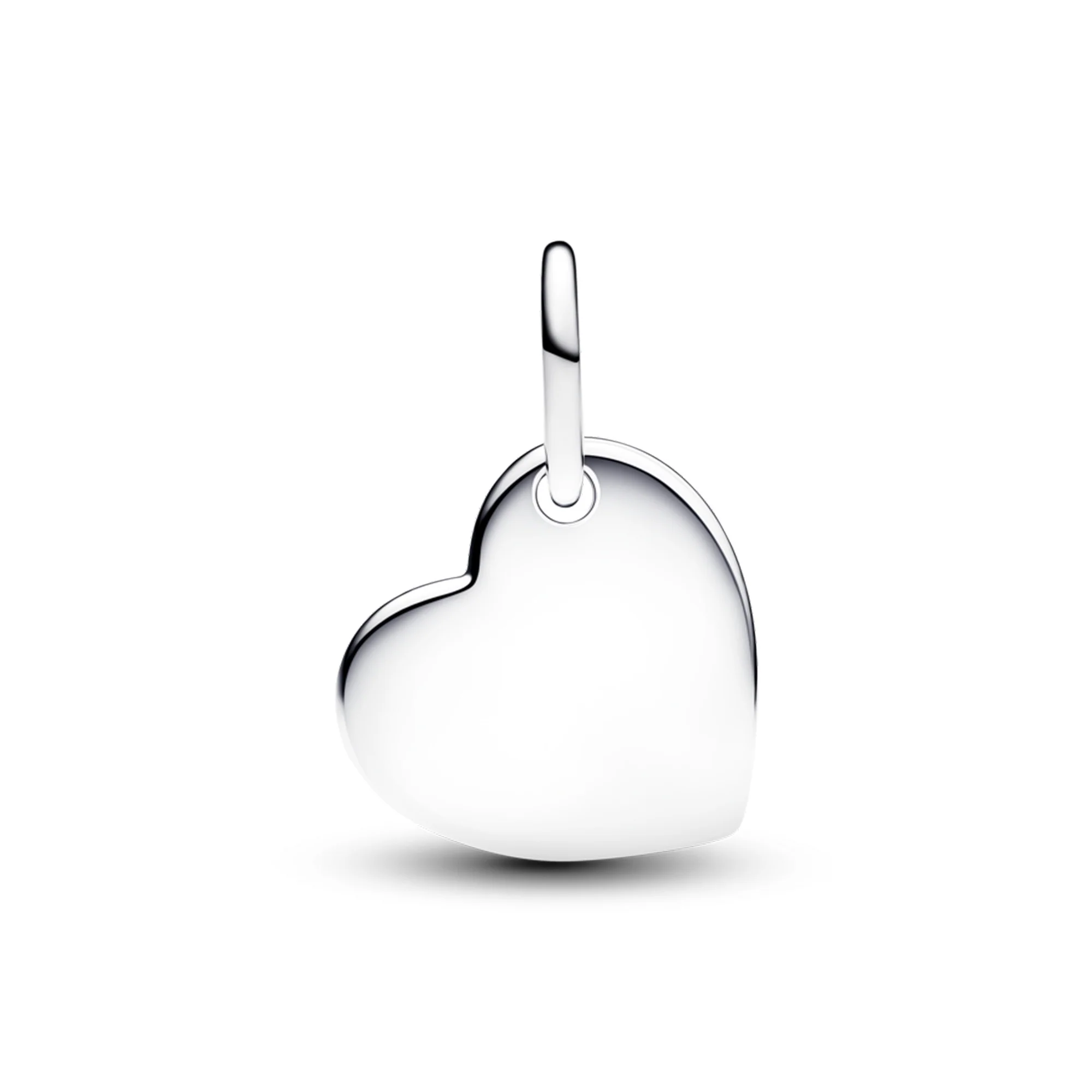 Engravable Heart Sterling Silver Dangle With White Bioresin Man-Made Mother Of Pearl - Image 2