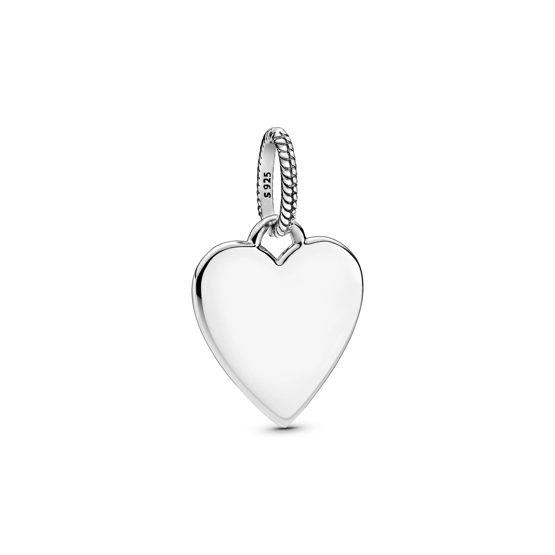 Engravable Heart Sterling Silver Pendant - Image 5