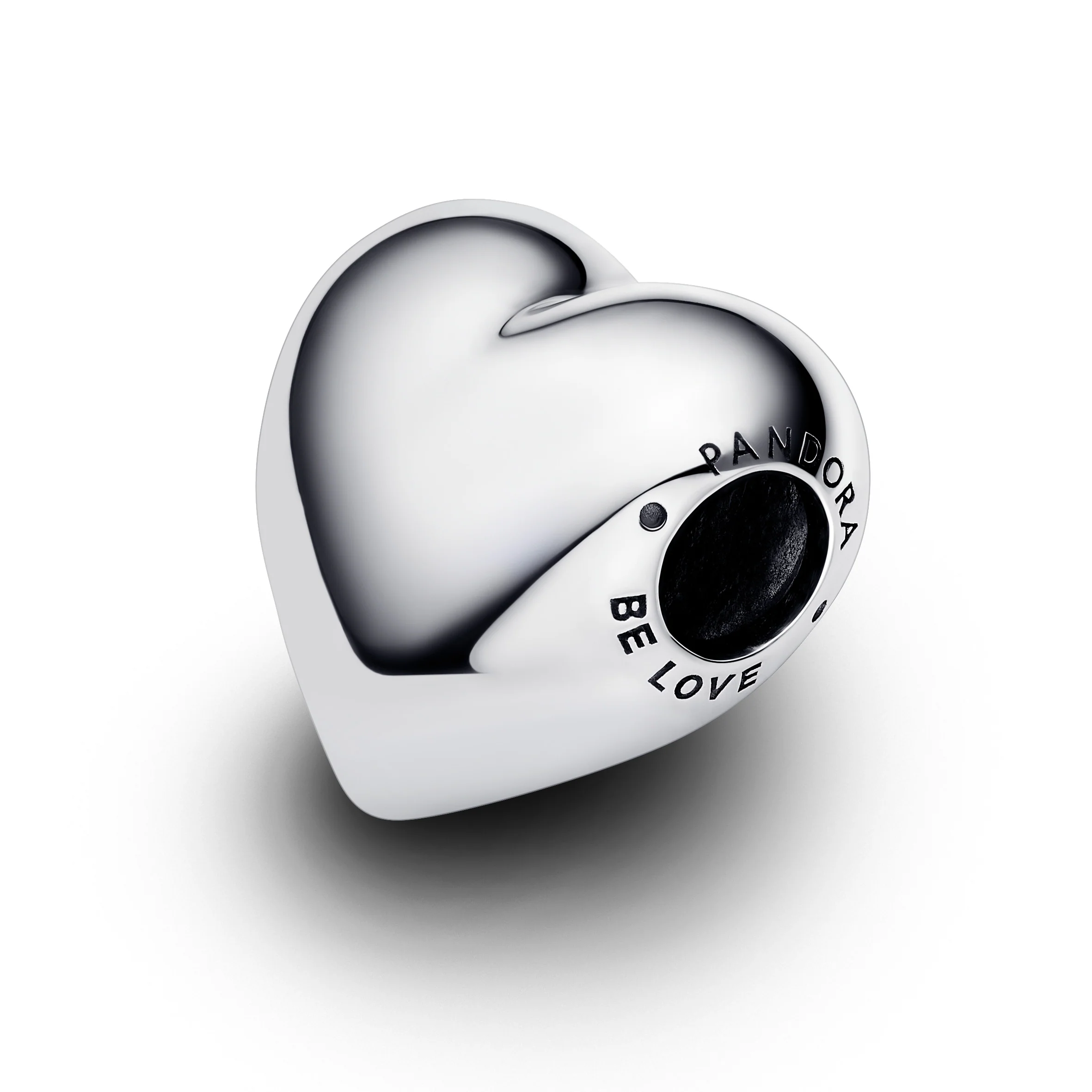 Engravable Large Heart Sterling Silver Charm - Image 3