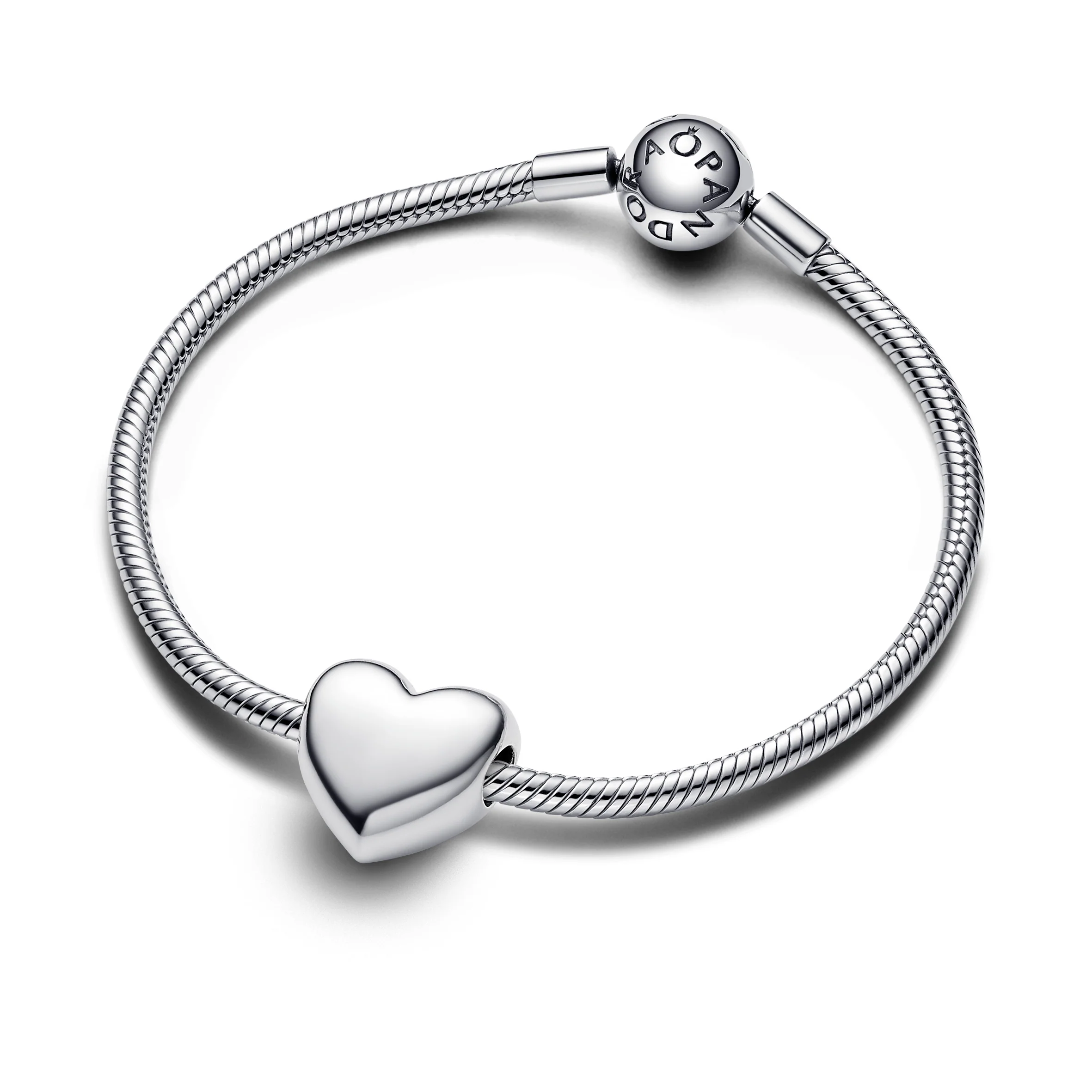 Engravable Large Heart Sterling Silver Charm - Image 4