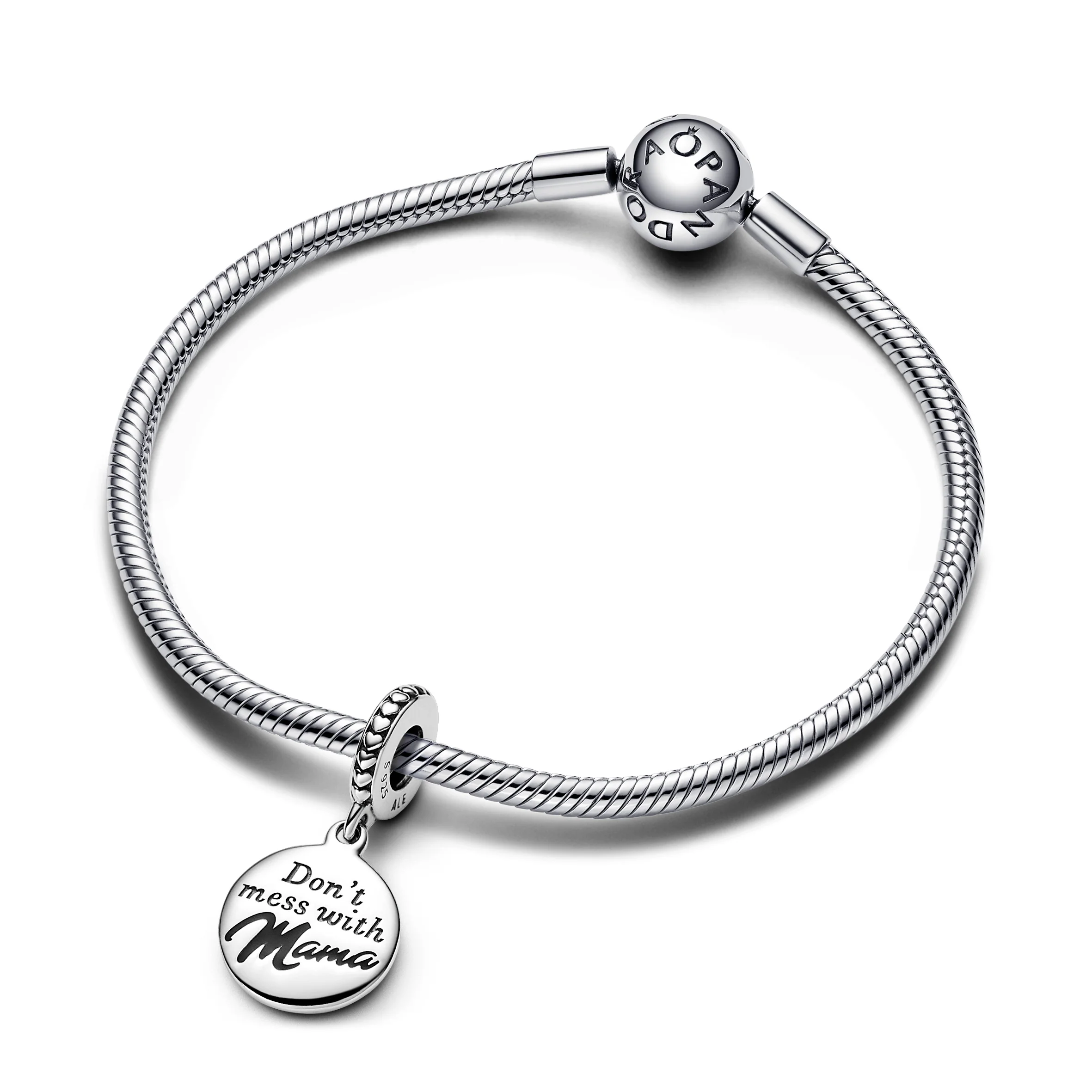 Engravable Sterling Silver Dangle With Black Enamel - Image 4