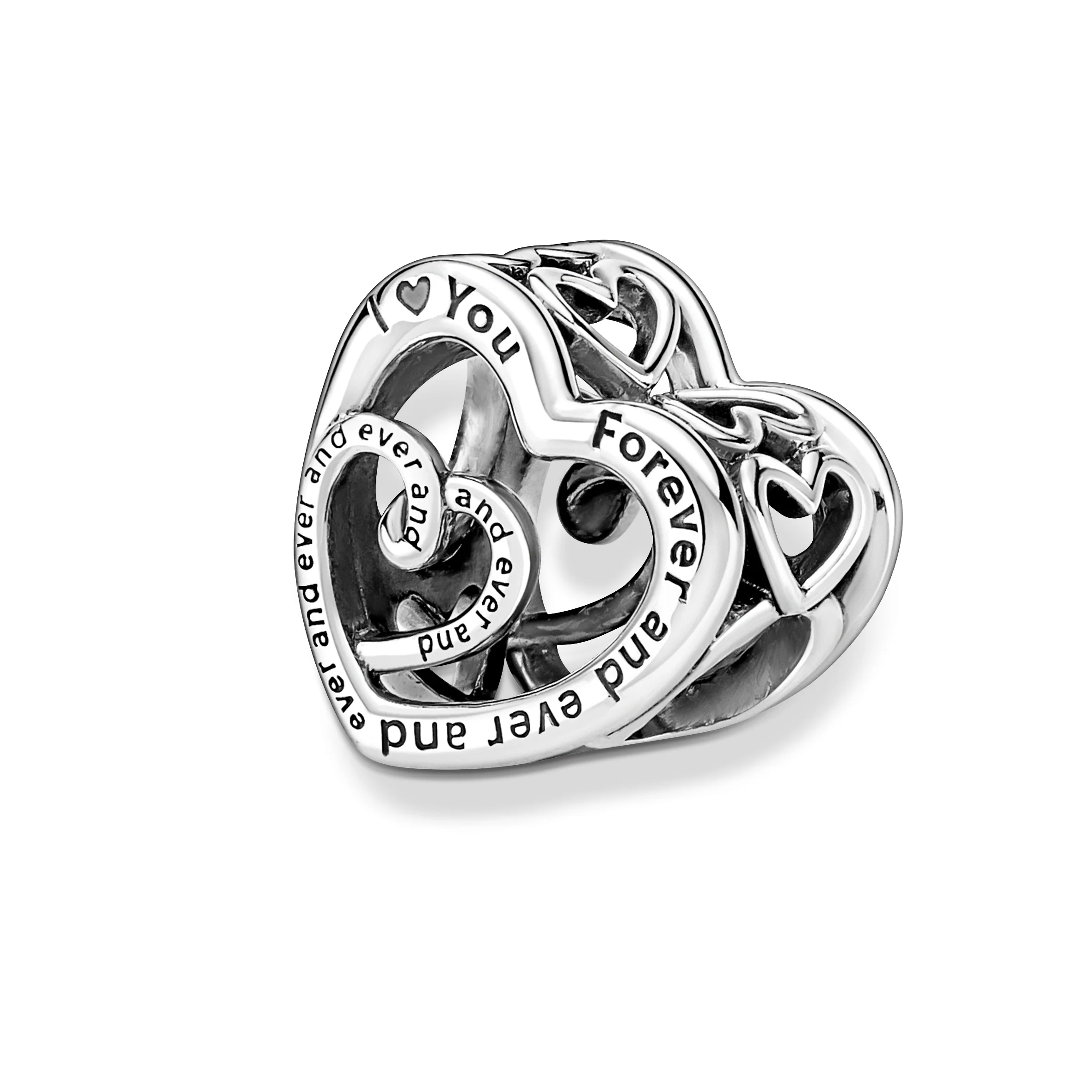 Entwined Hearts Sterling Silver Charm - Image 5