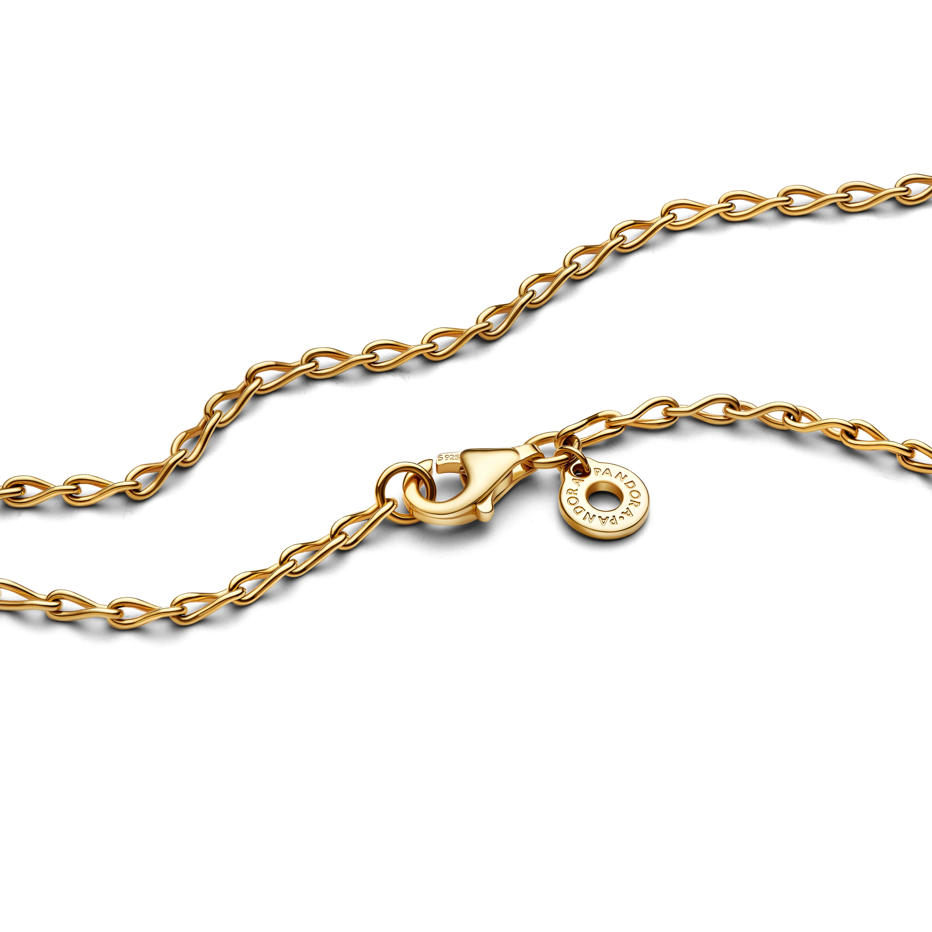 Figure Of 8 Chain Link 14K Gold-Plated Necklace - Image 4