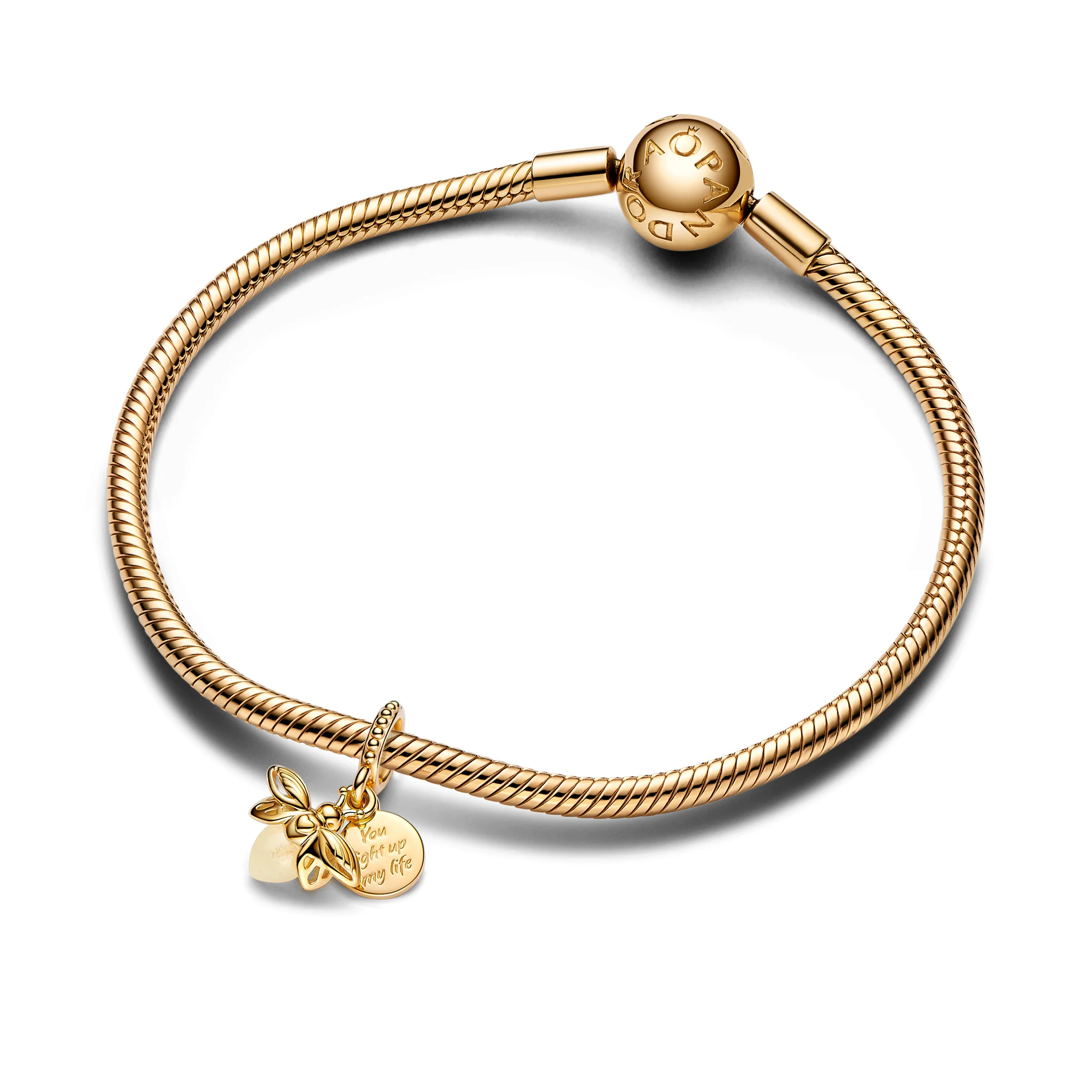 Firefly 14K Gold-Plated Dangle With Yellow Photoluminescent Glass - Image 3