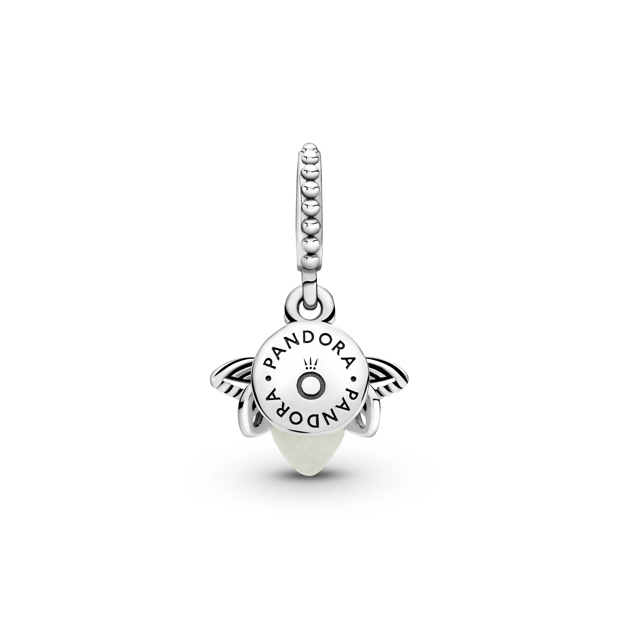 Firefly Sterling Silver Dangle With Milky Green Photoluminescent Glass - Image 3