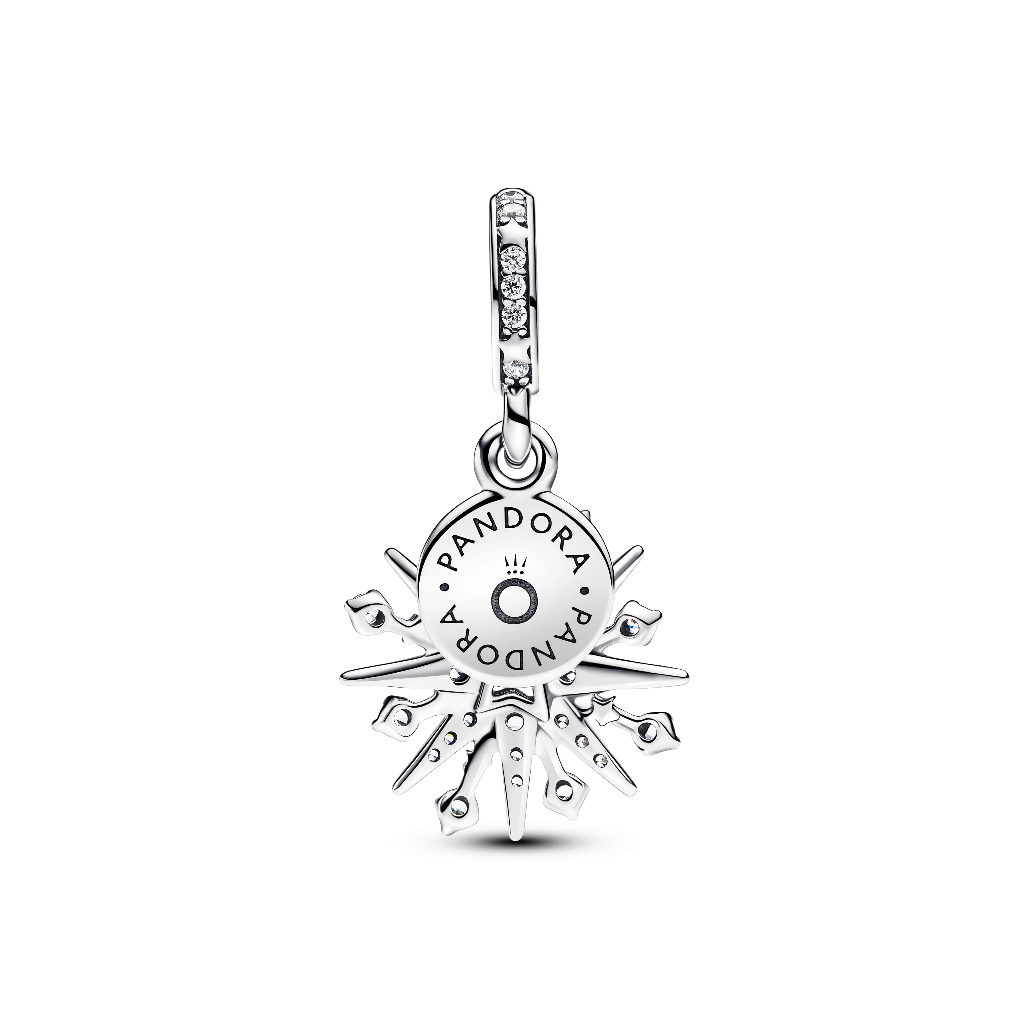 Firework Sterling Silver Double Dangle With Clear Cubic Zirconia - Image 2