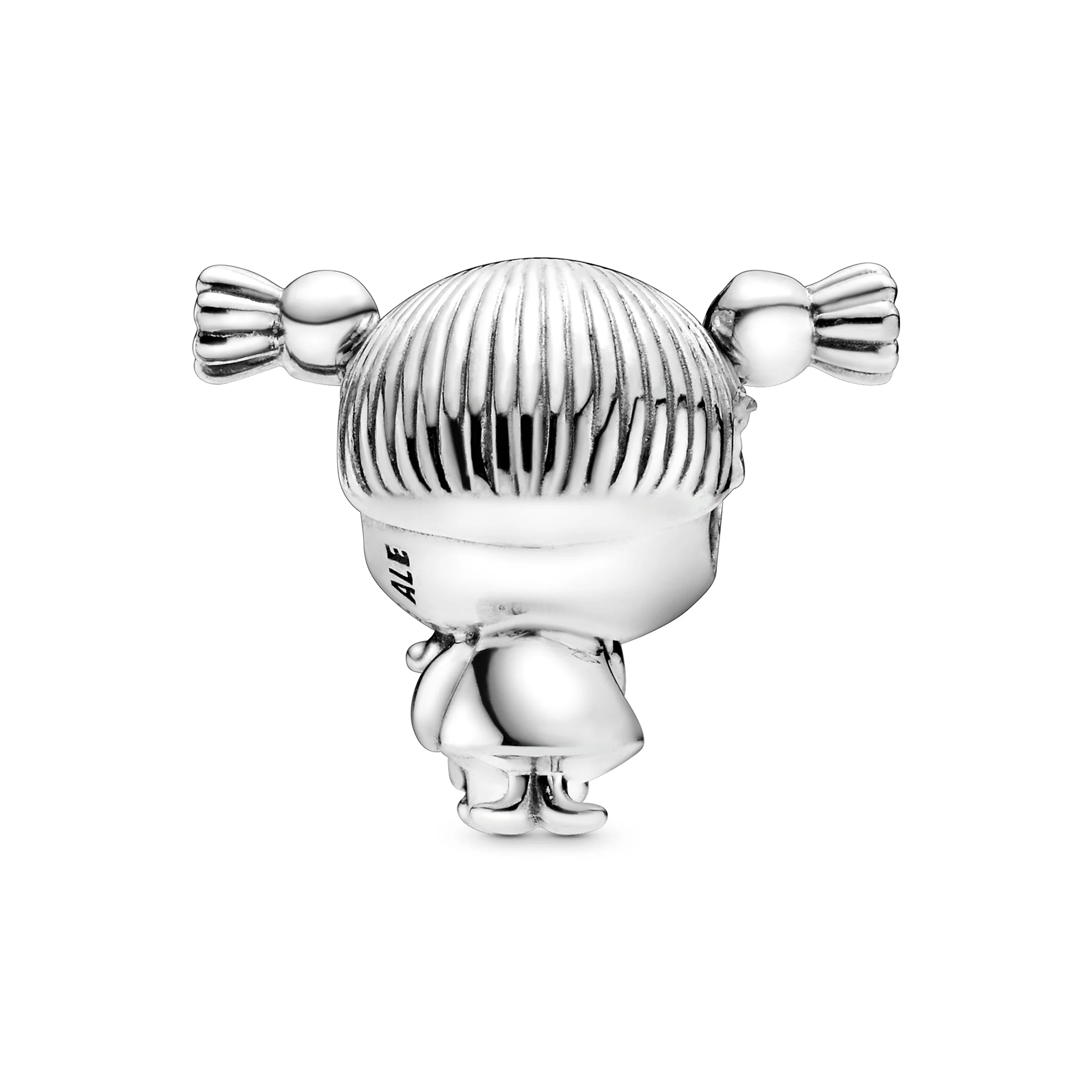 Girl Silver Charm With Pink Enamel - Image 3