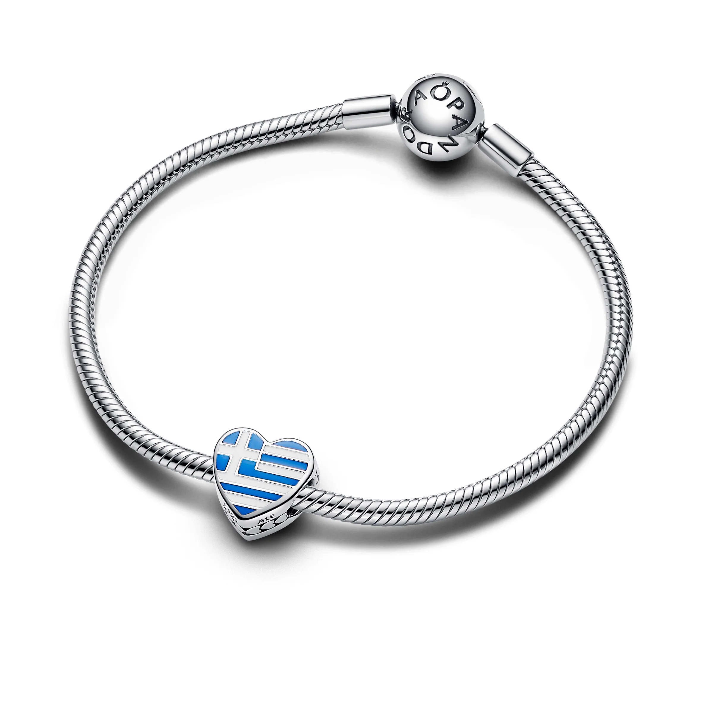 Greek Flag Heart Charm - Image 3