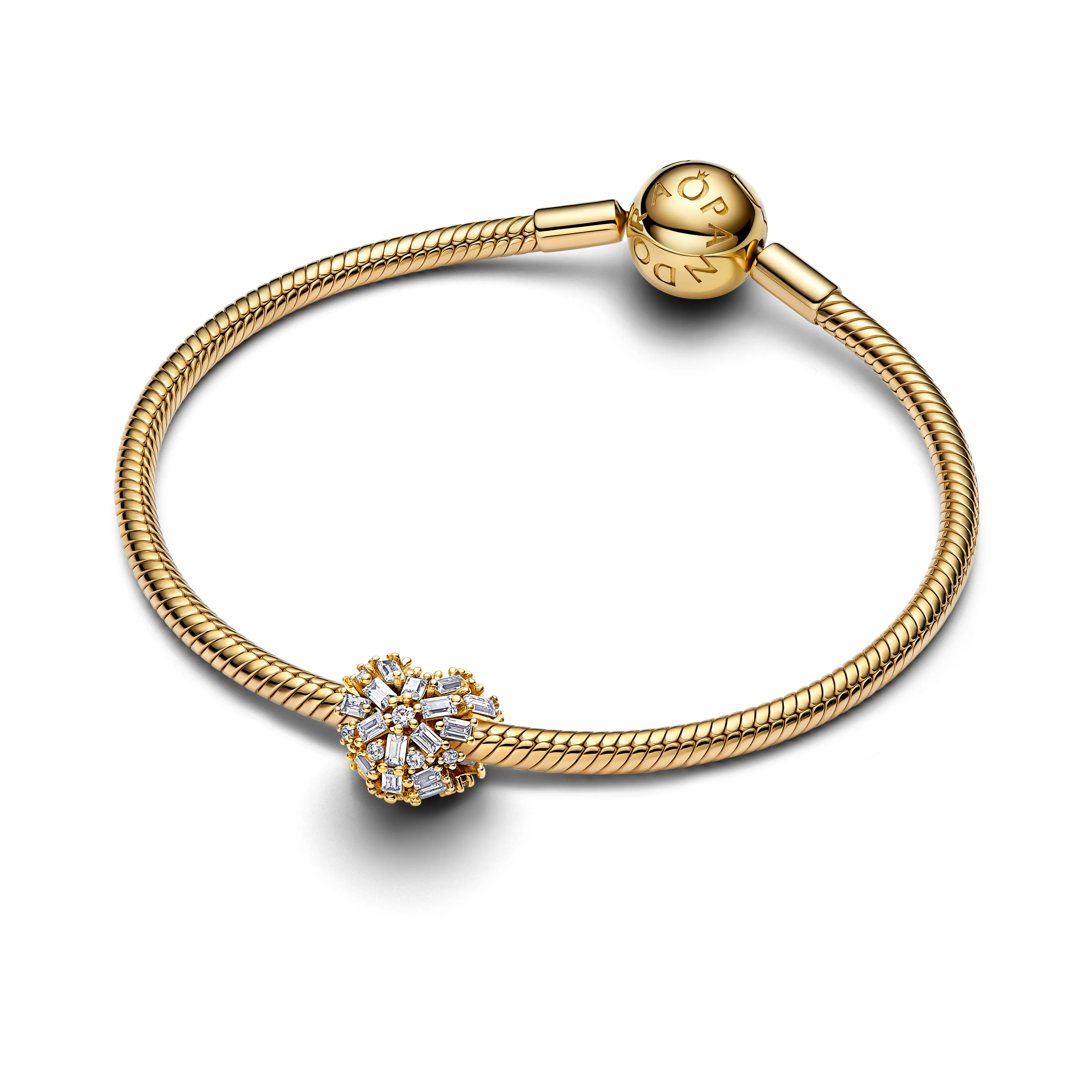 Heart 14K Gold-Plated Charm With Clear Cubic Zirconia - Image 4