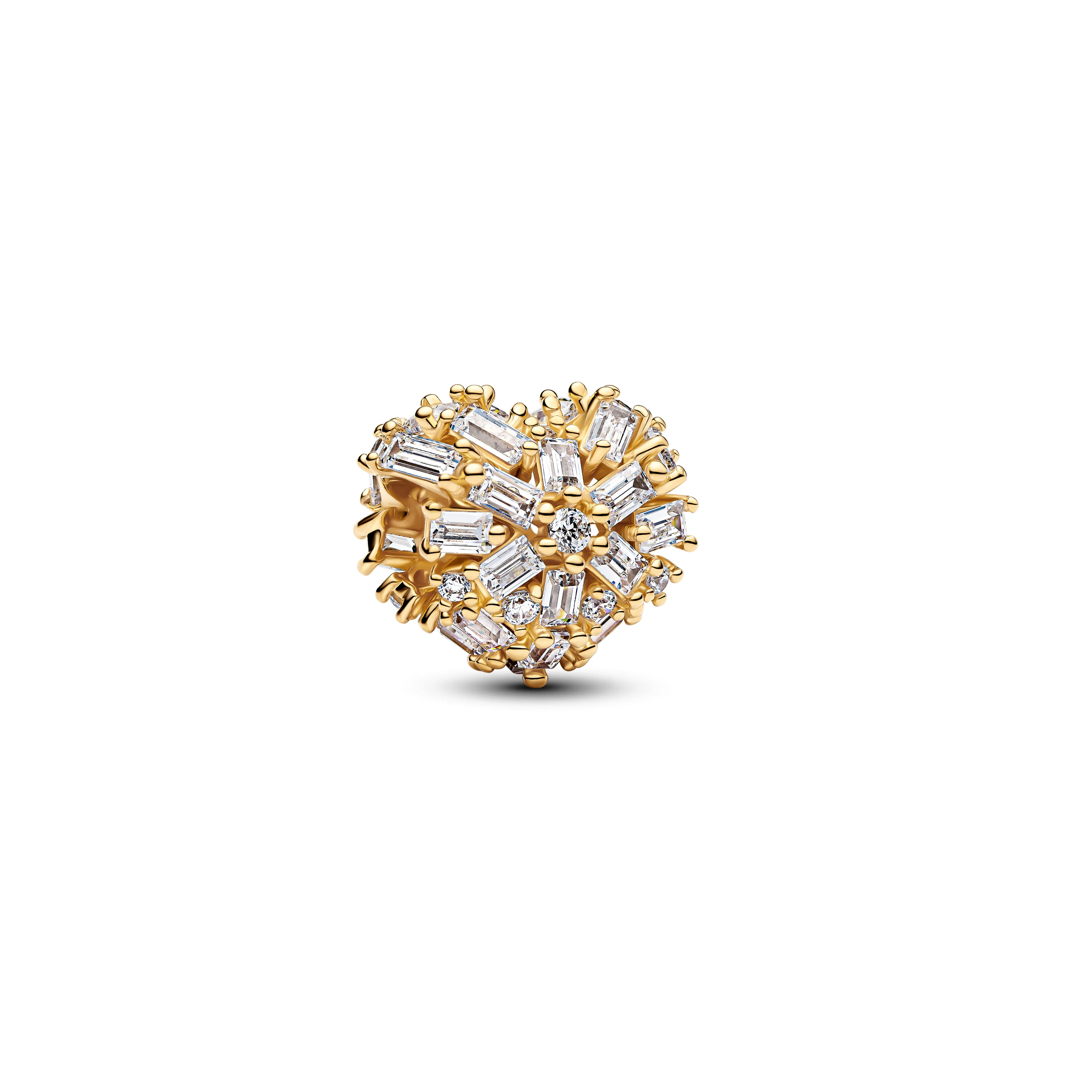 Heart 14K Gold-Plated Charm With Clear Cubic Zirconia - Image 5