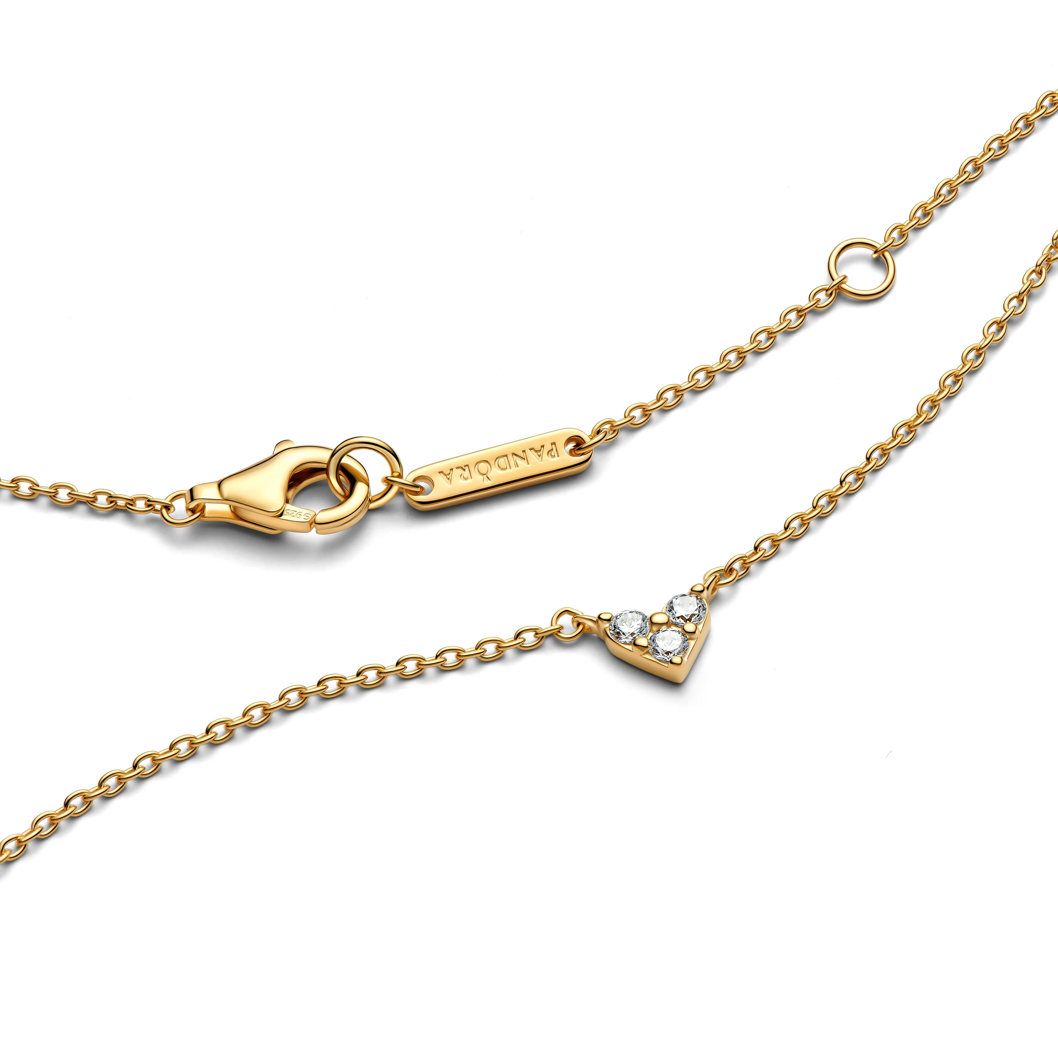 Heart 14K Gold-Plated Collier With Clear Cubic Zirconia - Image 4