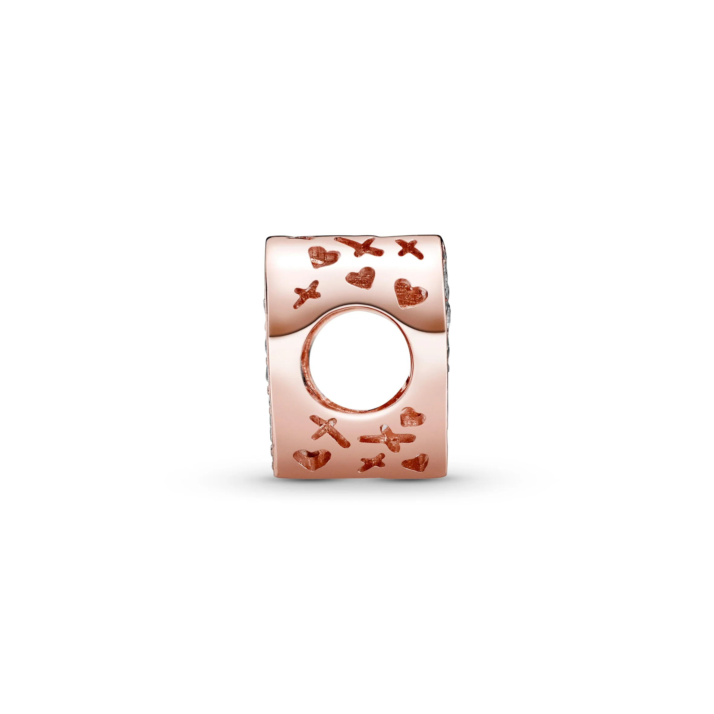 Heart 14K Rose Gold-Plated Charm With Clear Cubic Zirconia - Image 5