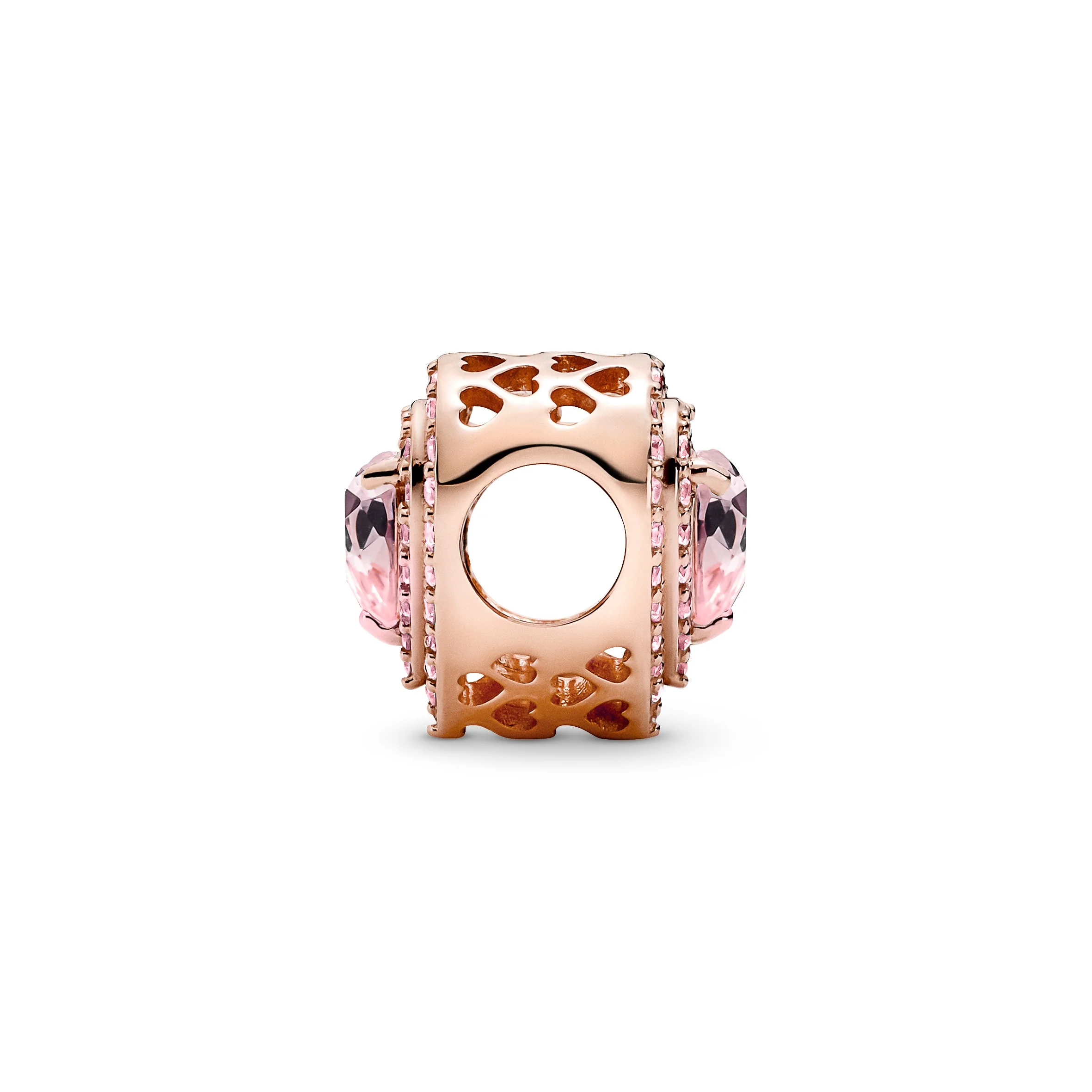 Heart 14K Rose Gold-Plated Charm With Orchid Pink Crystal And Fancy Fairy Tale Pink Cubic Zirconia - Image 6