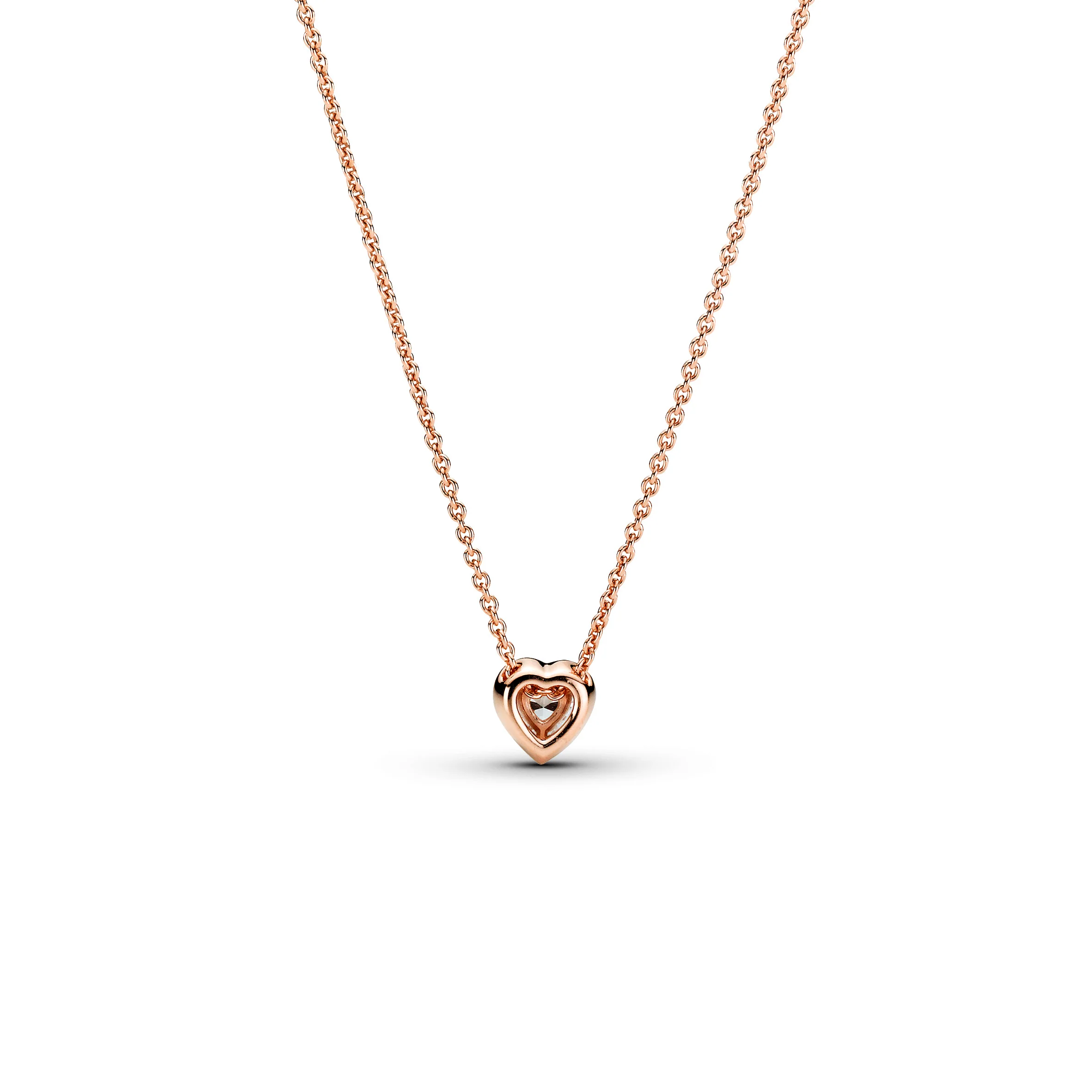 Heart 14K Rose Gold-Plated Collier With Clear Cubic Zirconia - Image 4